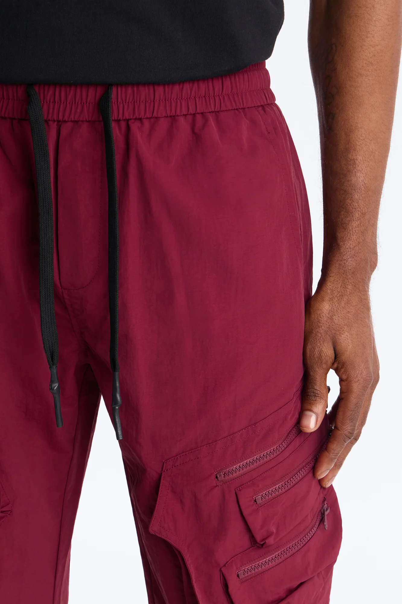 Slim Cipher Ascend Cargo Pant - Burgundy - Image 3