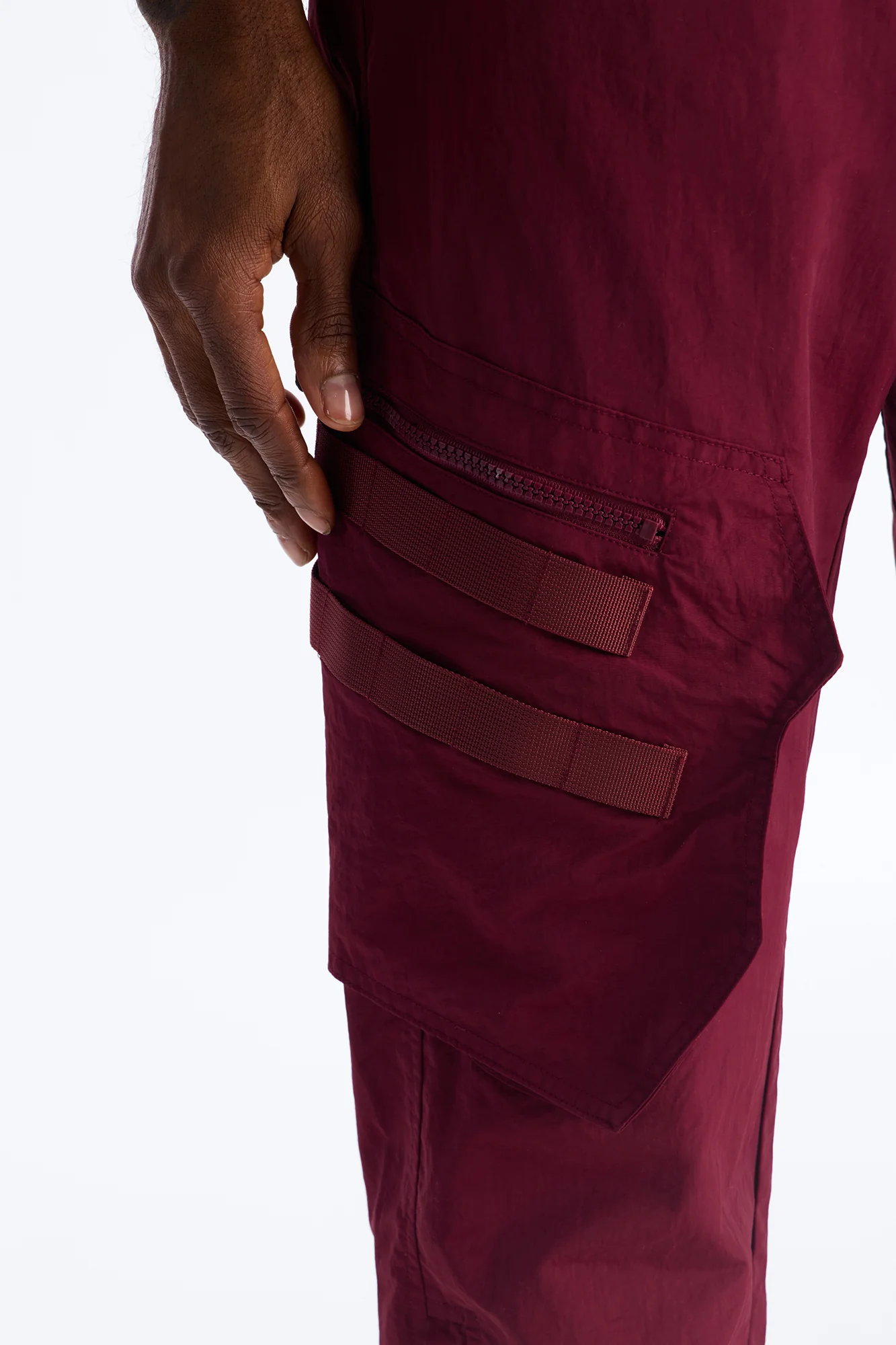 Slim Cipher Ascend Cargo Pant - Burgundy - Image 4
