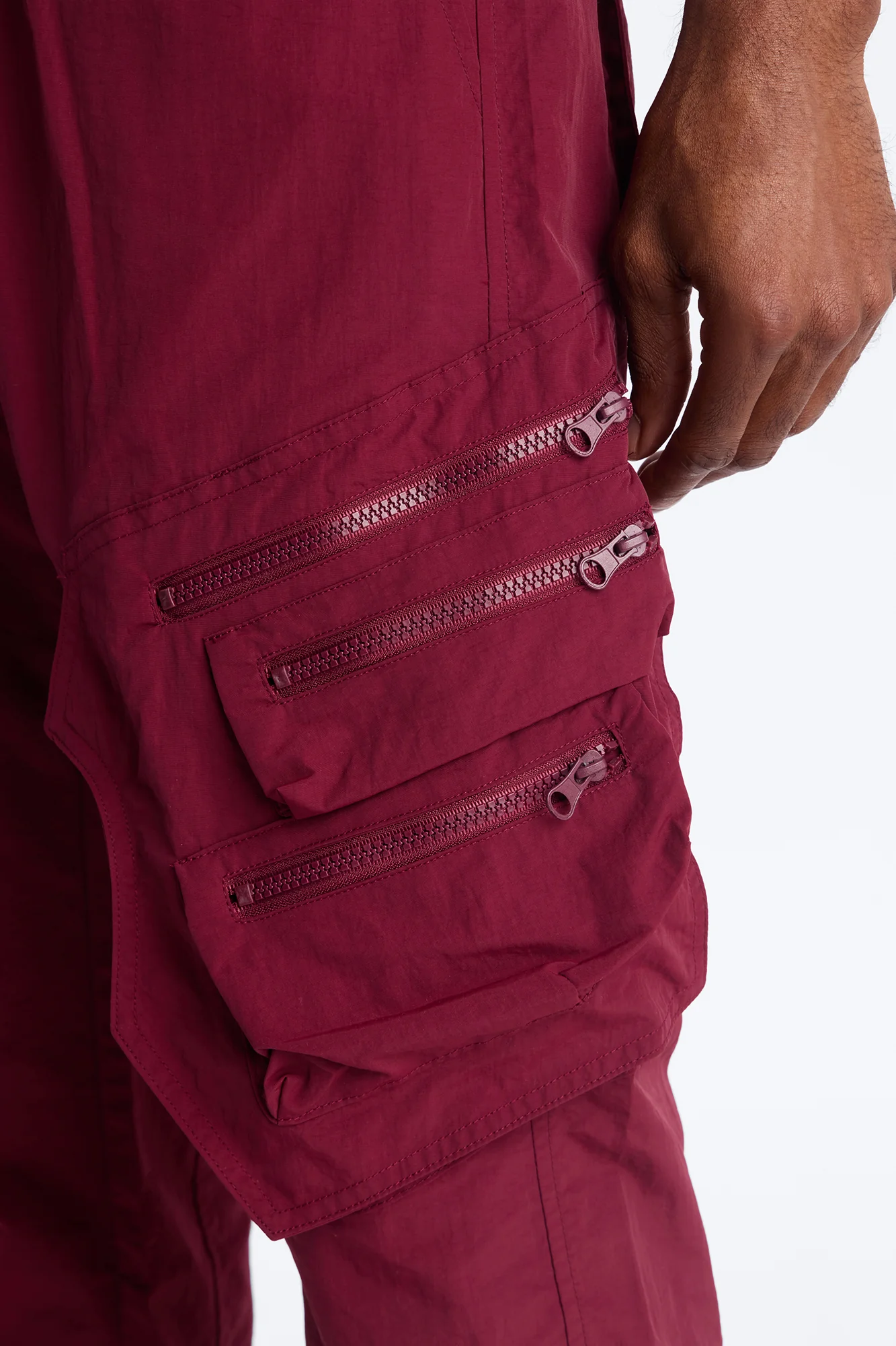 Slim Cipher Ascend Cargo Pant - Burgundy - Image 5