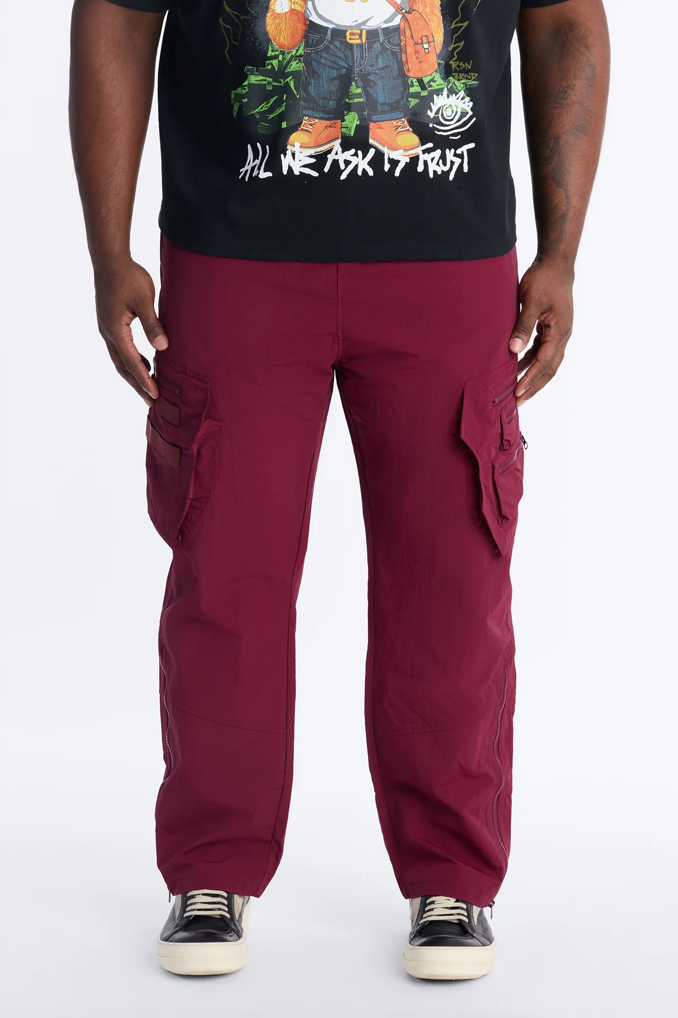 Slim Cipher Ascend Cargo Pant - Burgundy - Image 8