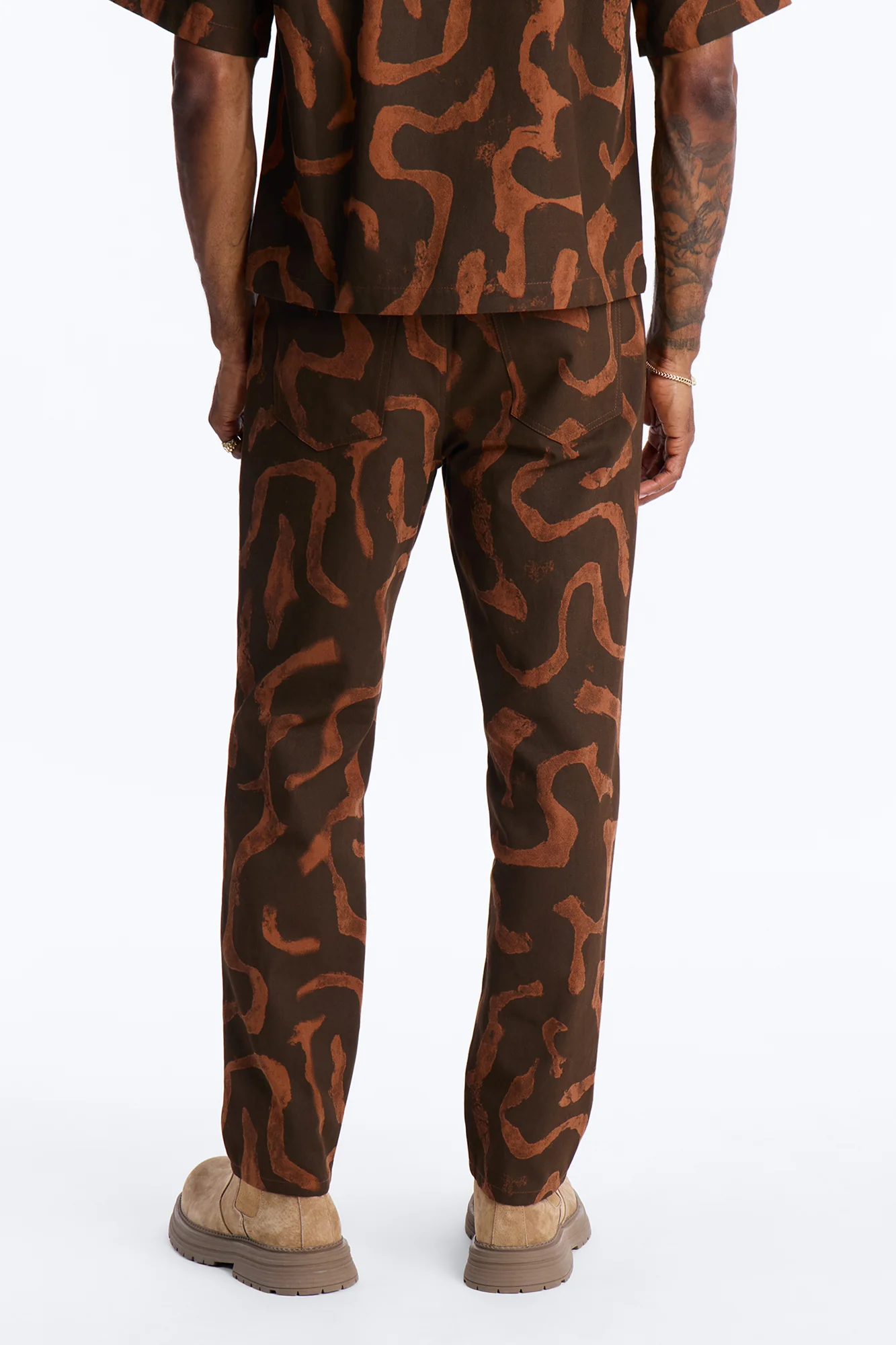 Slim Drizzled Pant - Rust - Image 5