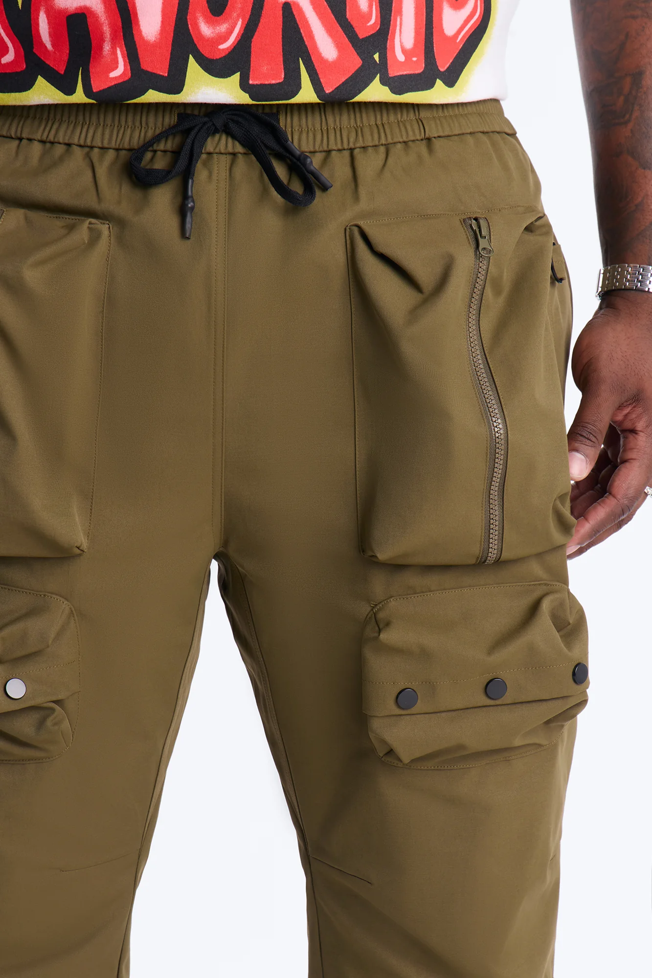 Slim Fort Dreamer Cargo Pant - Olive - Image 7