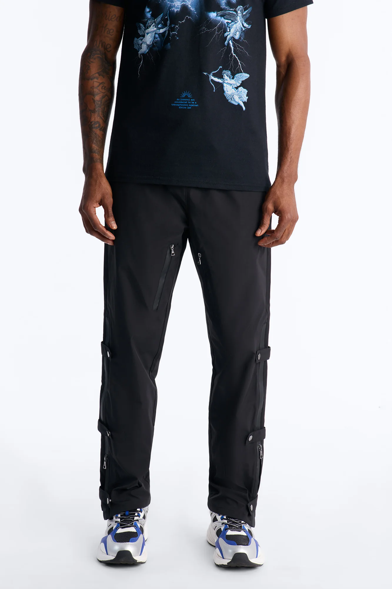 Slim Odyssey Multi Strap Pant - Black