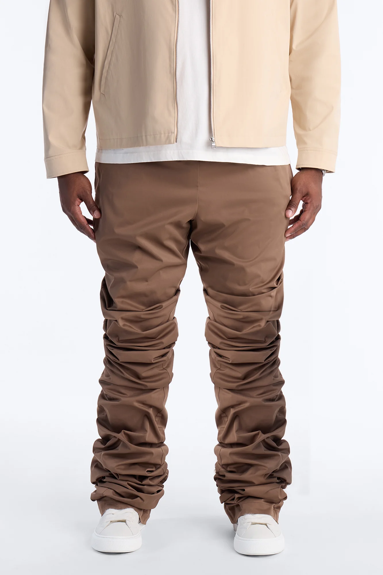 Slim Ultra Stacked Colorblock Pant - Brown