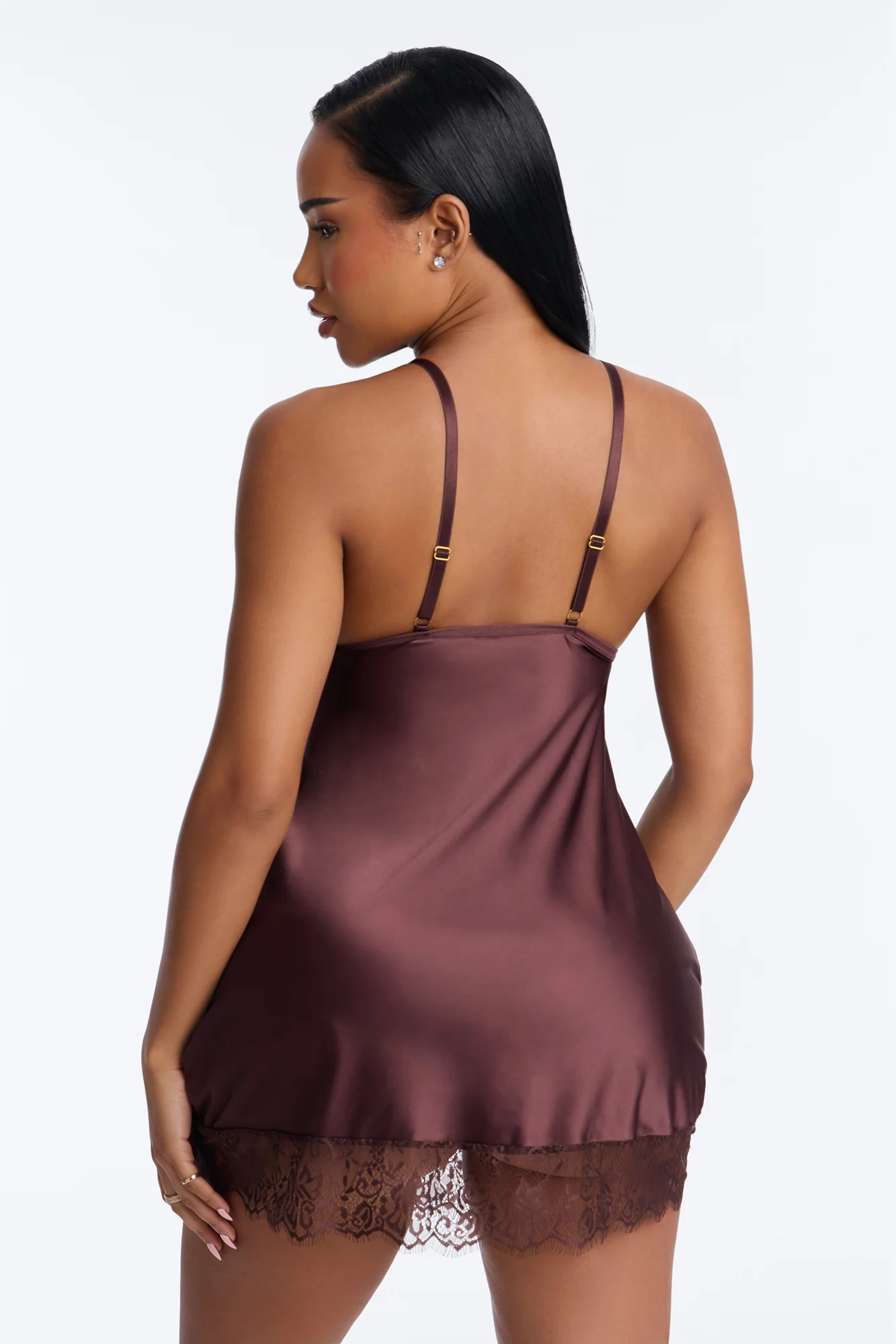 Slip Into Your Dreams Sleep Gown - Chocolate - Image 3