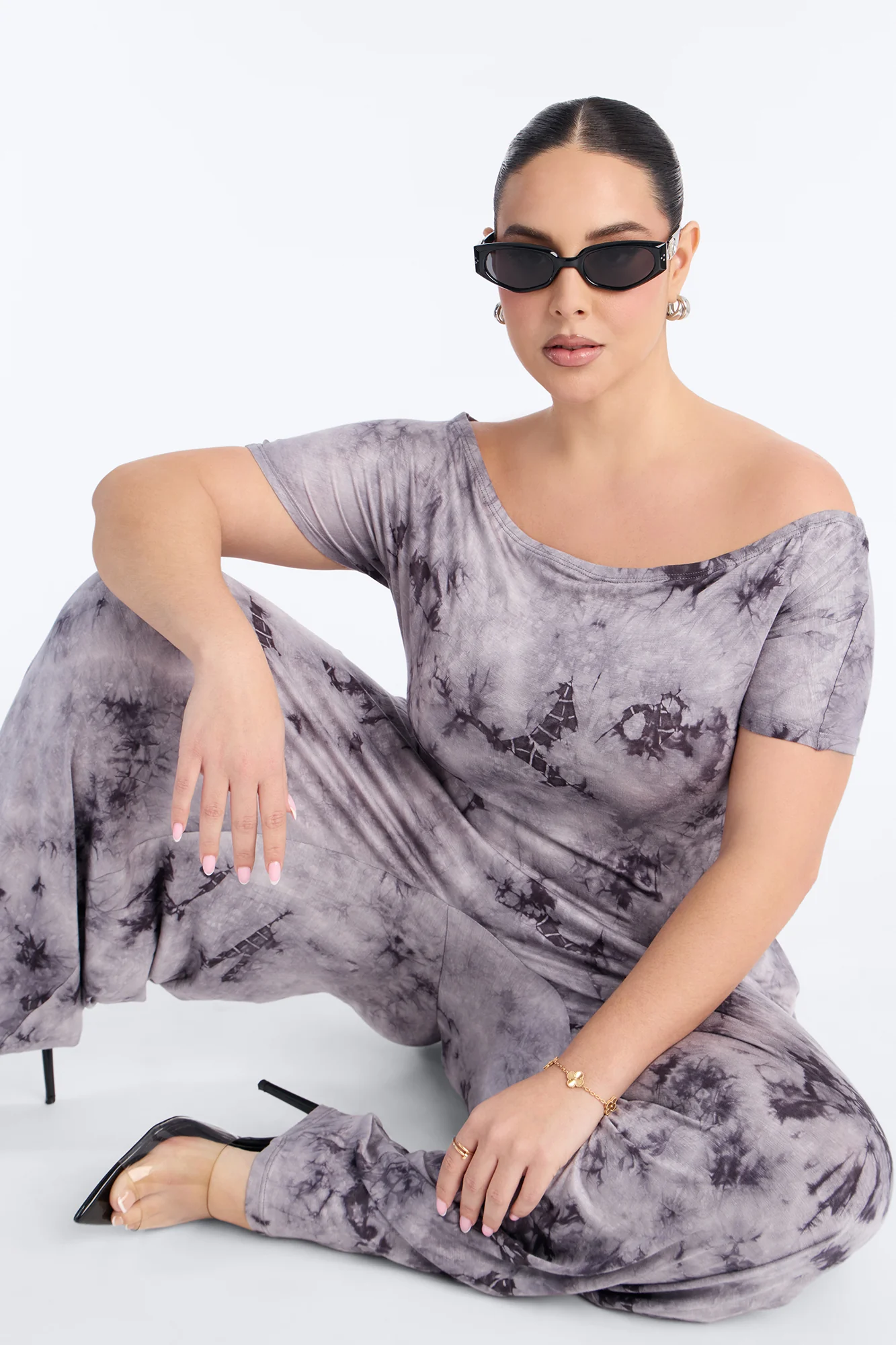 Slow Sunday Tie-Dye Balloon Jumpsuit - Charcoal - Image 7