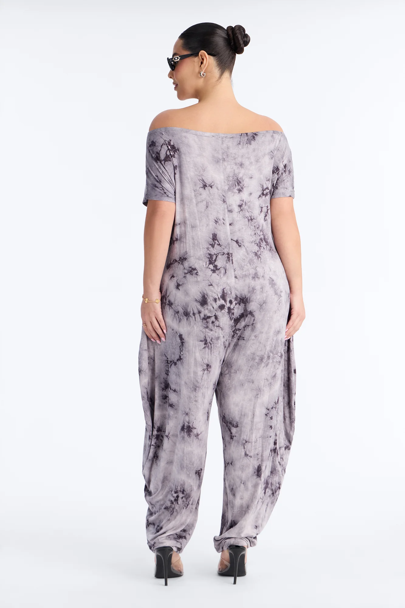 Slow Sunday Tie-Dye Balloon Jumpsuit - Charcoal - Image 8