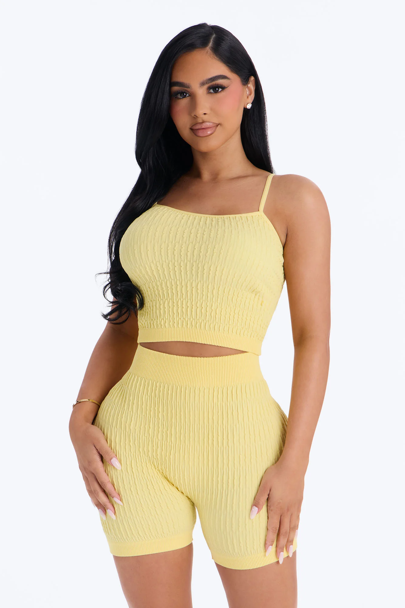 Smooth Intensions Seamless Biker Short Set - Yellow