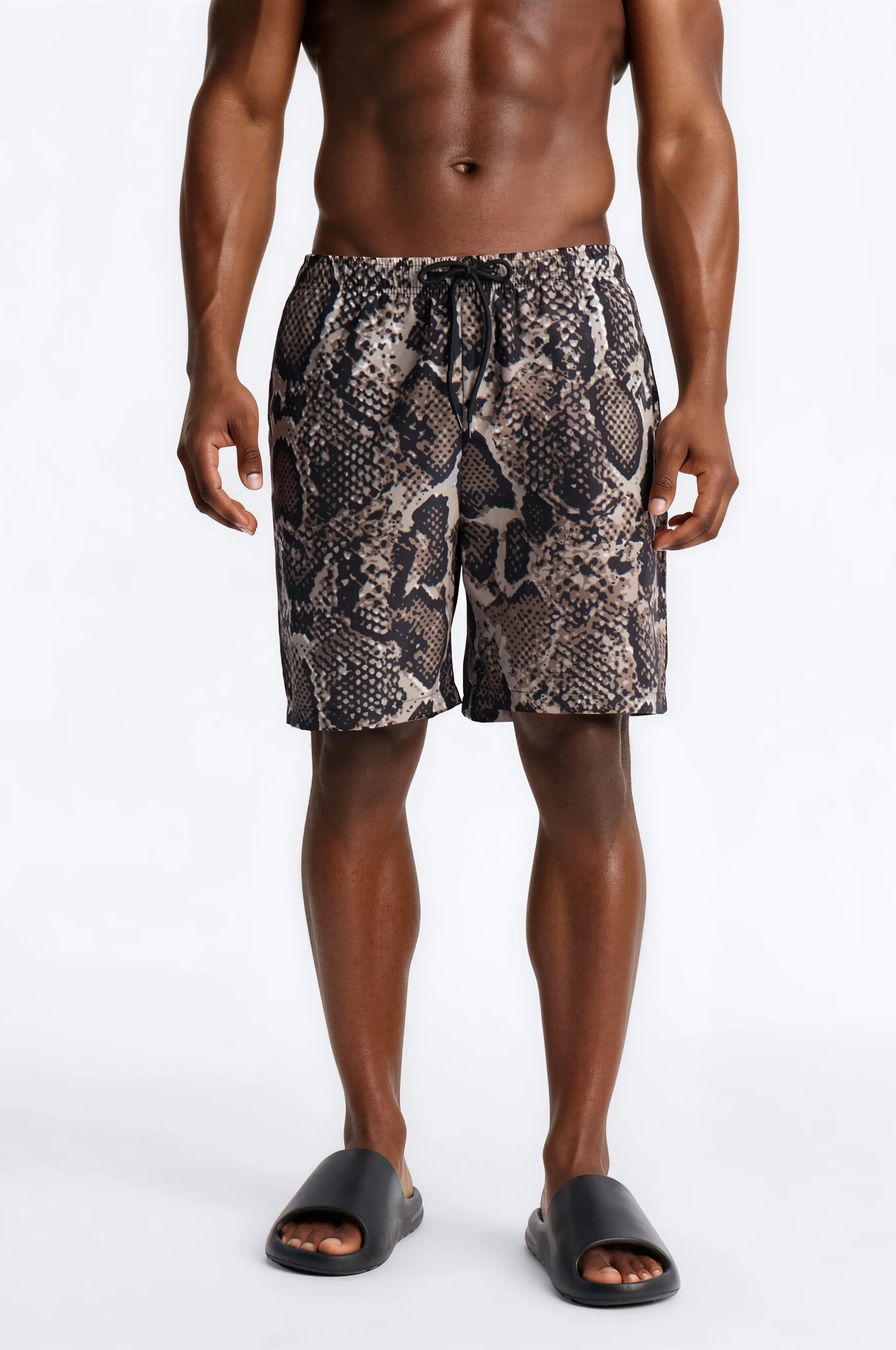 Snakeskin Printed Swim Trunk 7″ - Multi Color