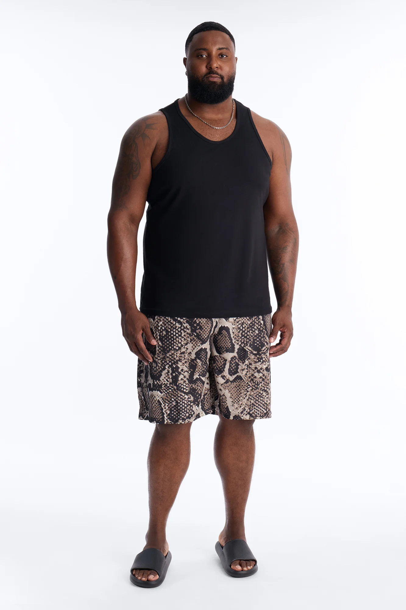Snakeskin Printed Swim Trunk 7″ - Multi Color - Image 6