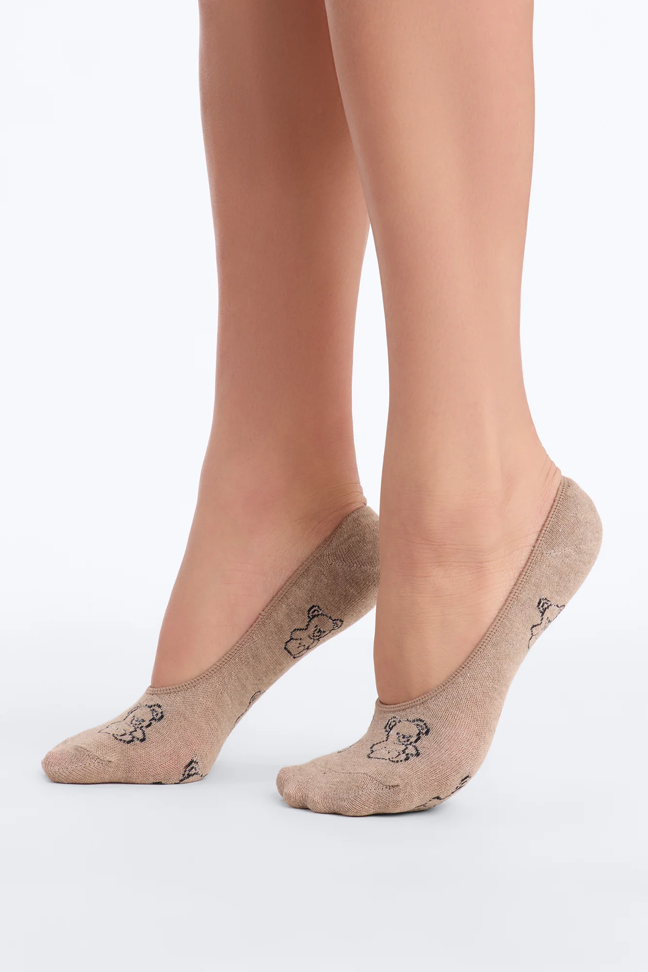 Snuggle Bear 6 Pack No Show Socks - Pink/combo - Image 2