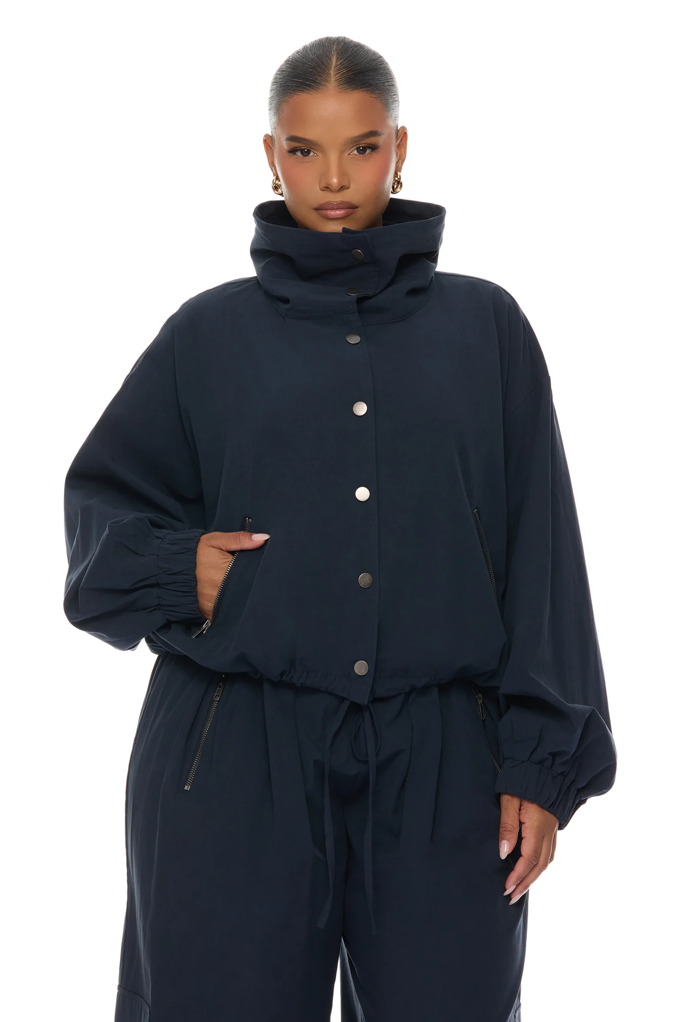 So Effortless Cargo Jacket - Navy - Image 5