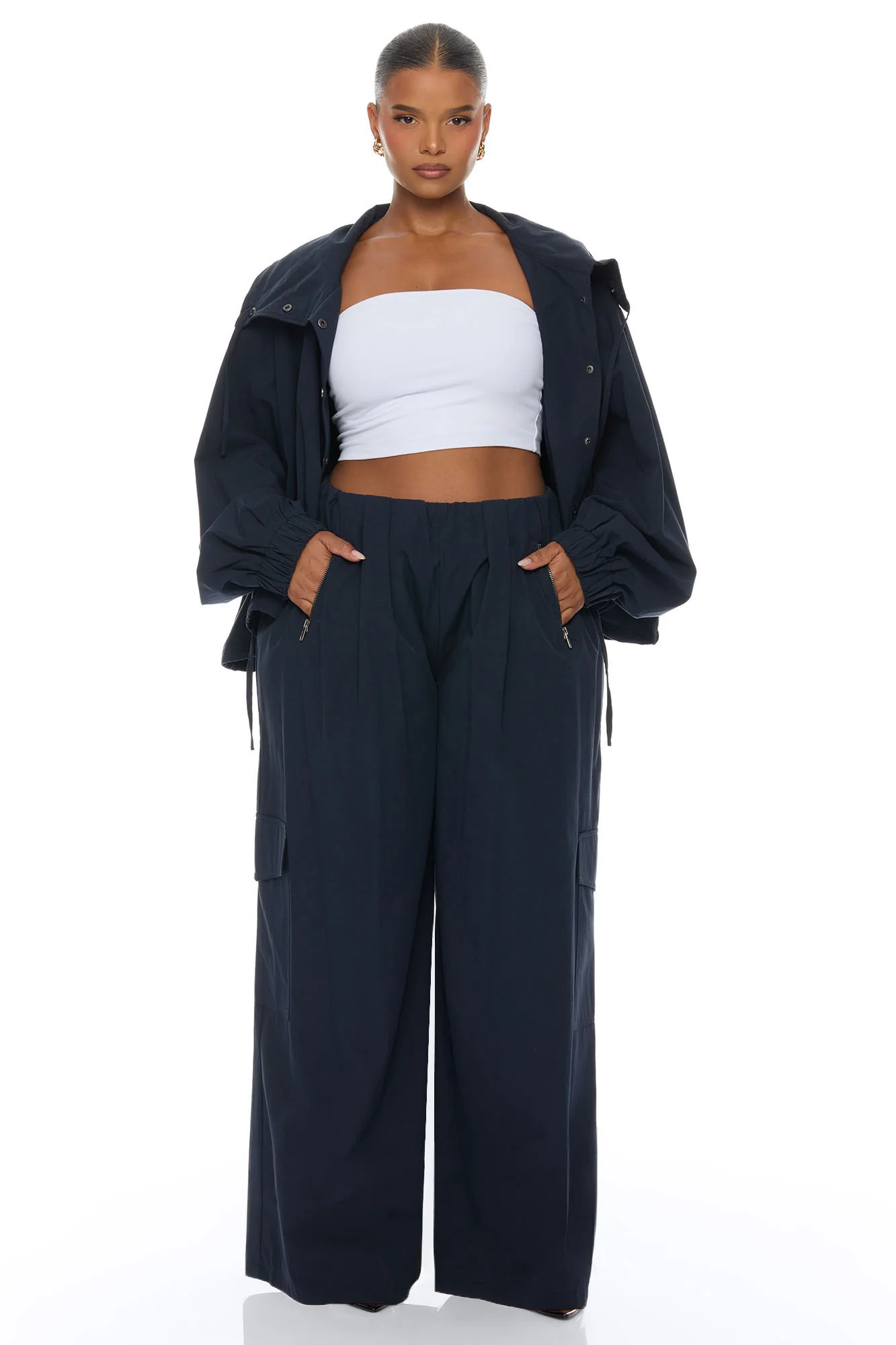 So Effortless Cargo Jacket - Navy - Image 6