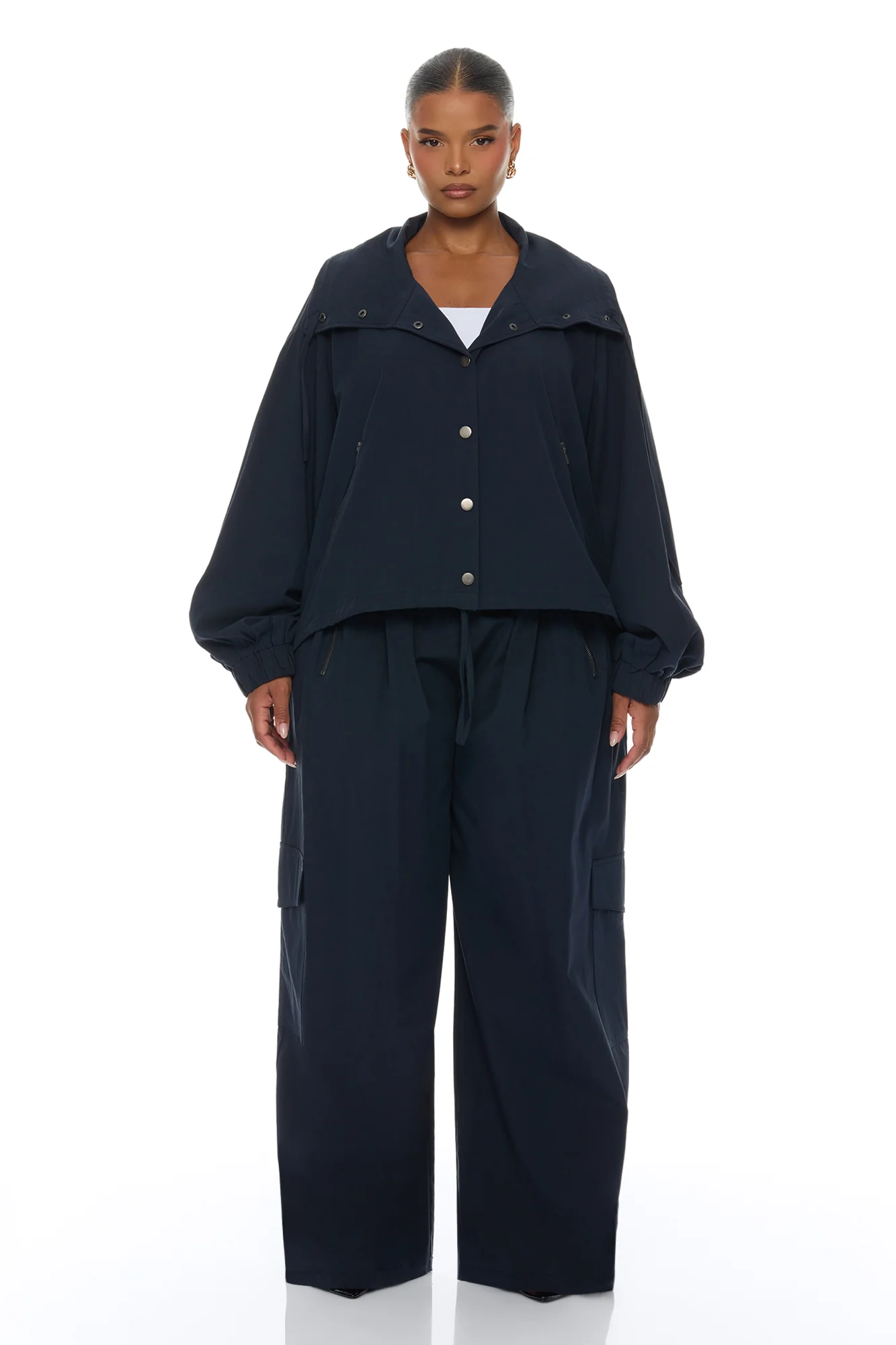 So Effortless Cargo Jacket - Navy - Image 7