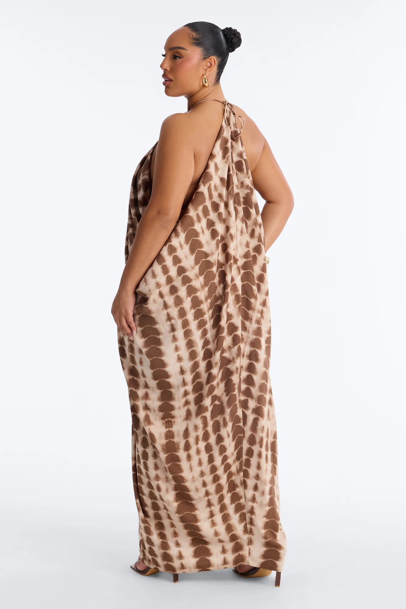 So Effortless Draped Maxi Dress - Brown/combo - Image 7