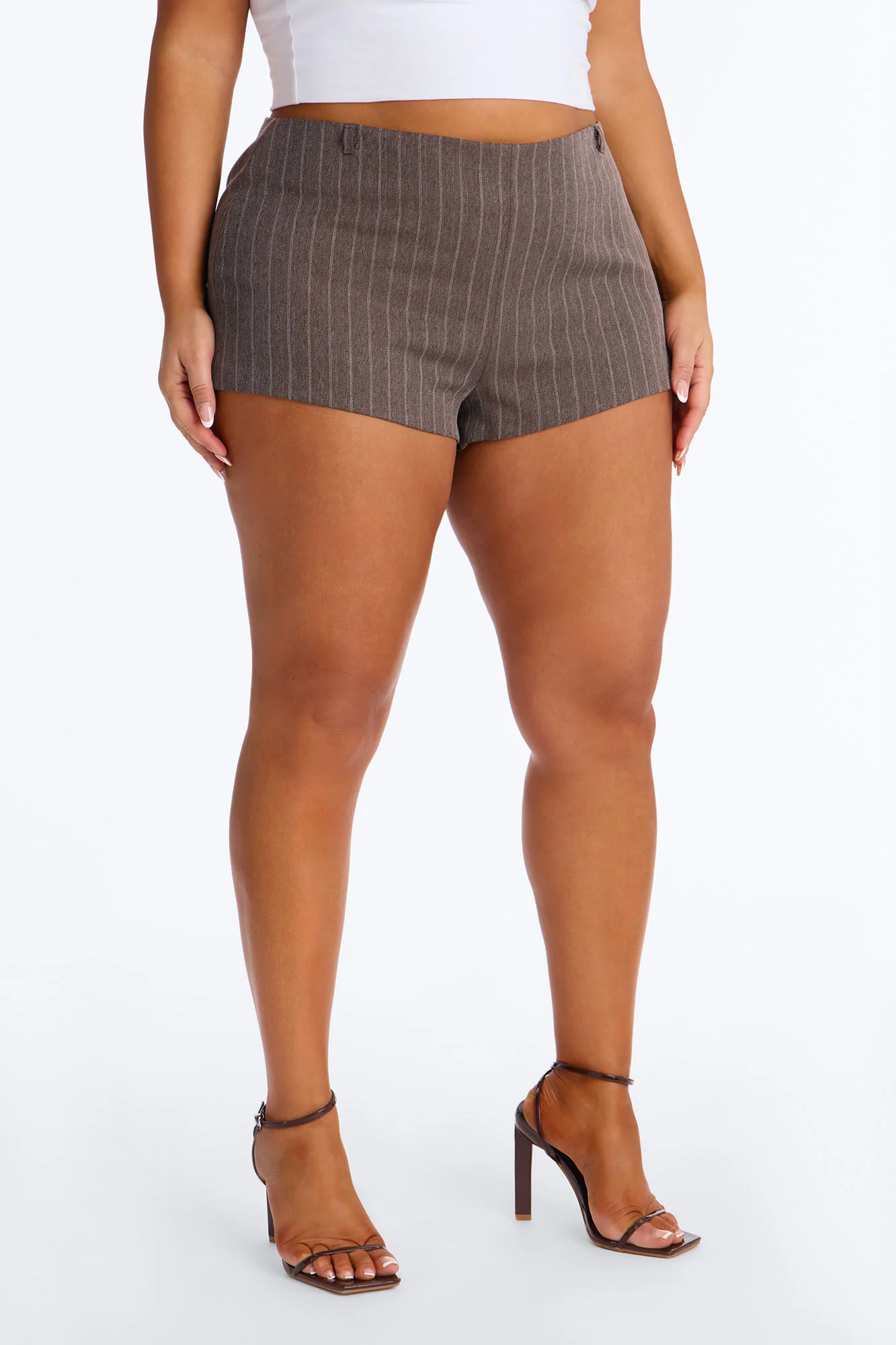 So Much Tea Pinstripe Micro Short″ - Brown - Image 7