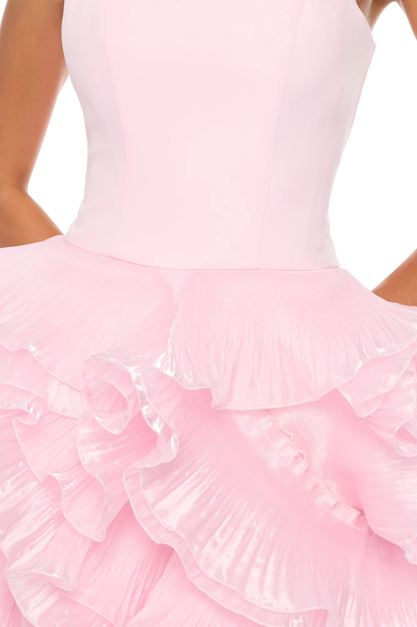 So Popular Ruffle Mini Dress - Pink - Image 3