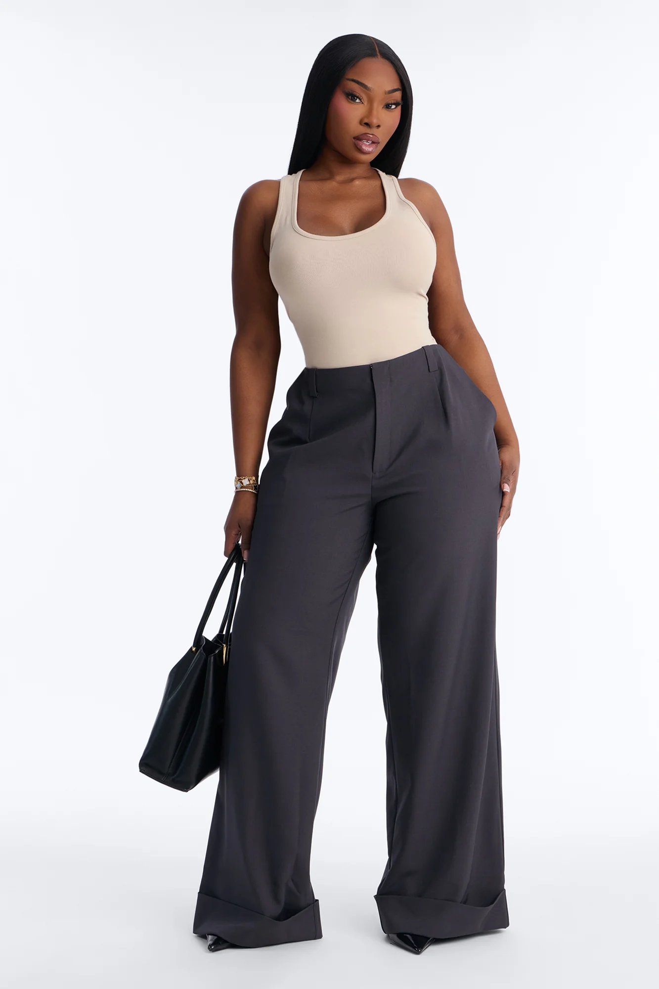 So Professional Low Rise Trouser Pants 33″ - Charcoal - Image 4