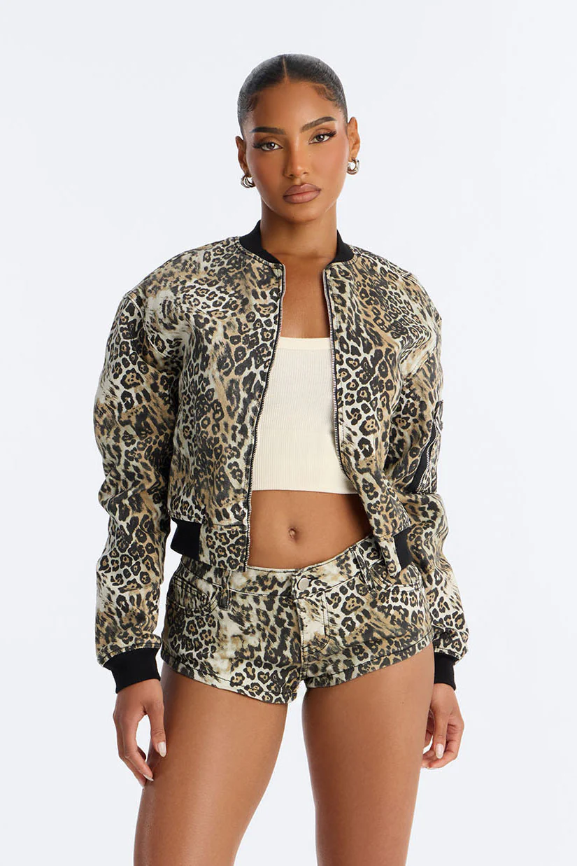 So Savage Low Rise Micro Denim Shorts - Brown/combo - Image 4