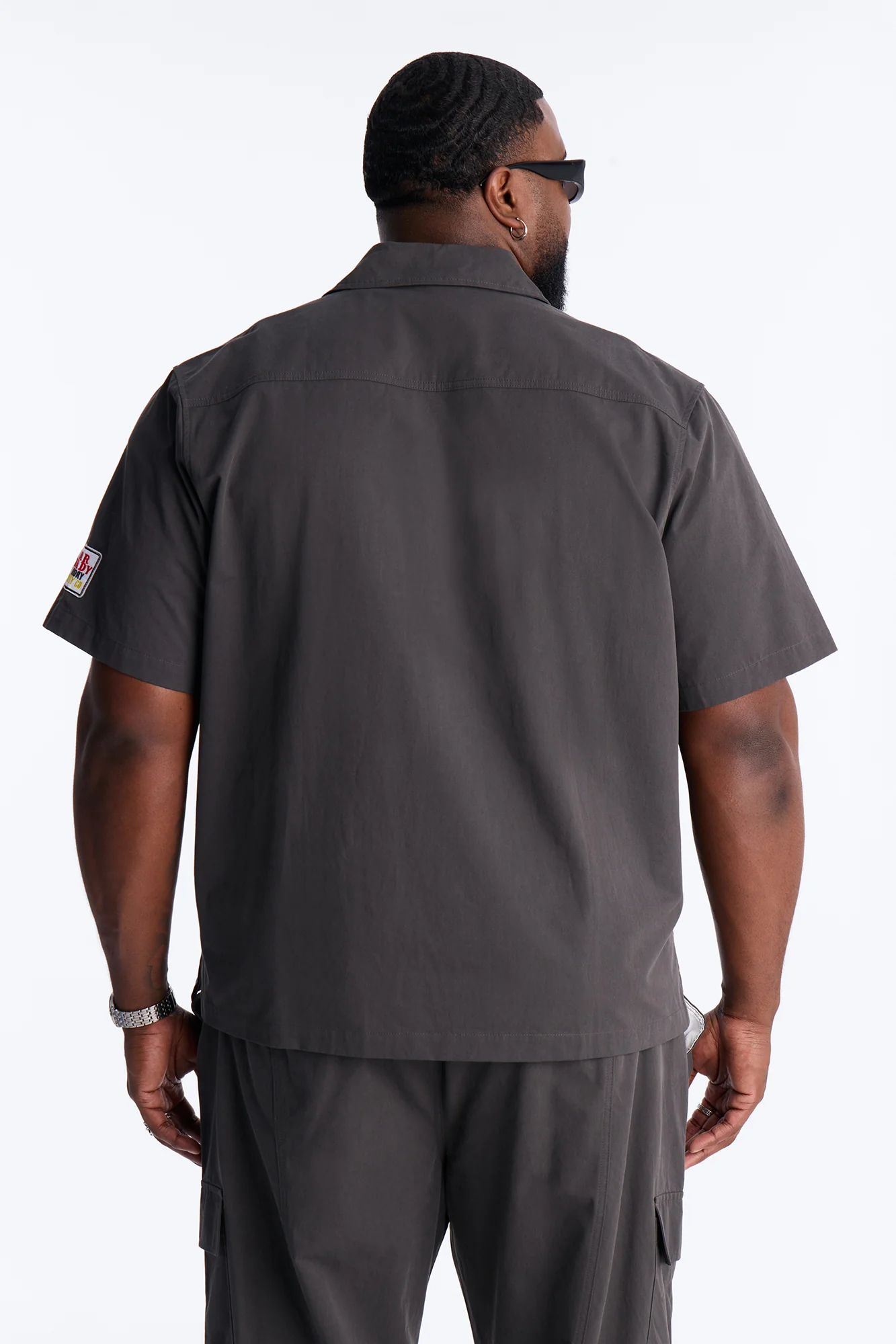 Social Project Button Up Shirt - Grey - Image 7