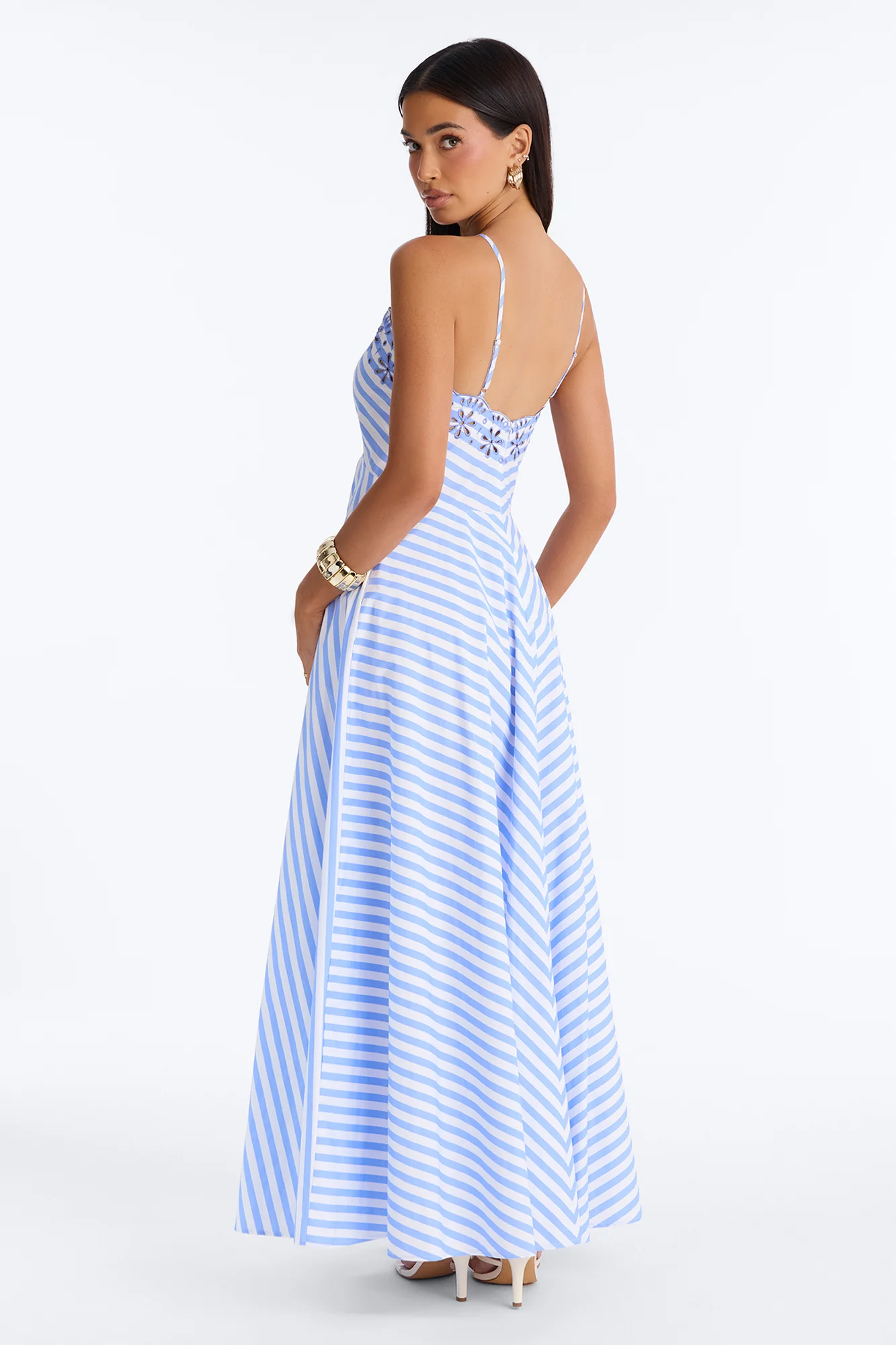 Soft Sunshine Poplin Maxi Dress - Blue/combo - Image 3