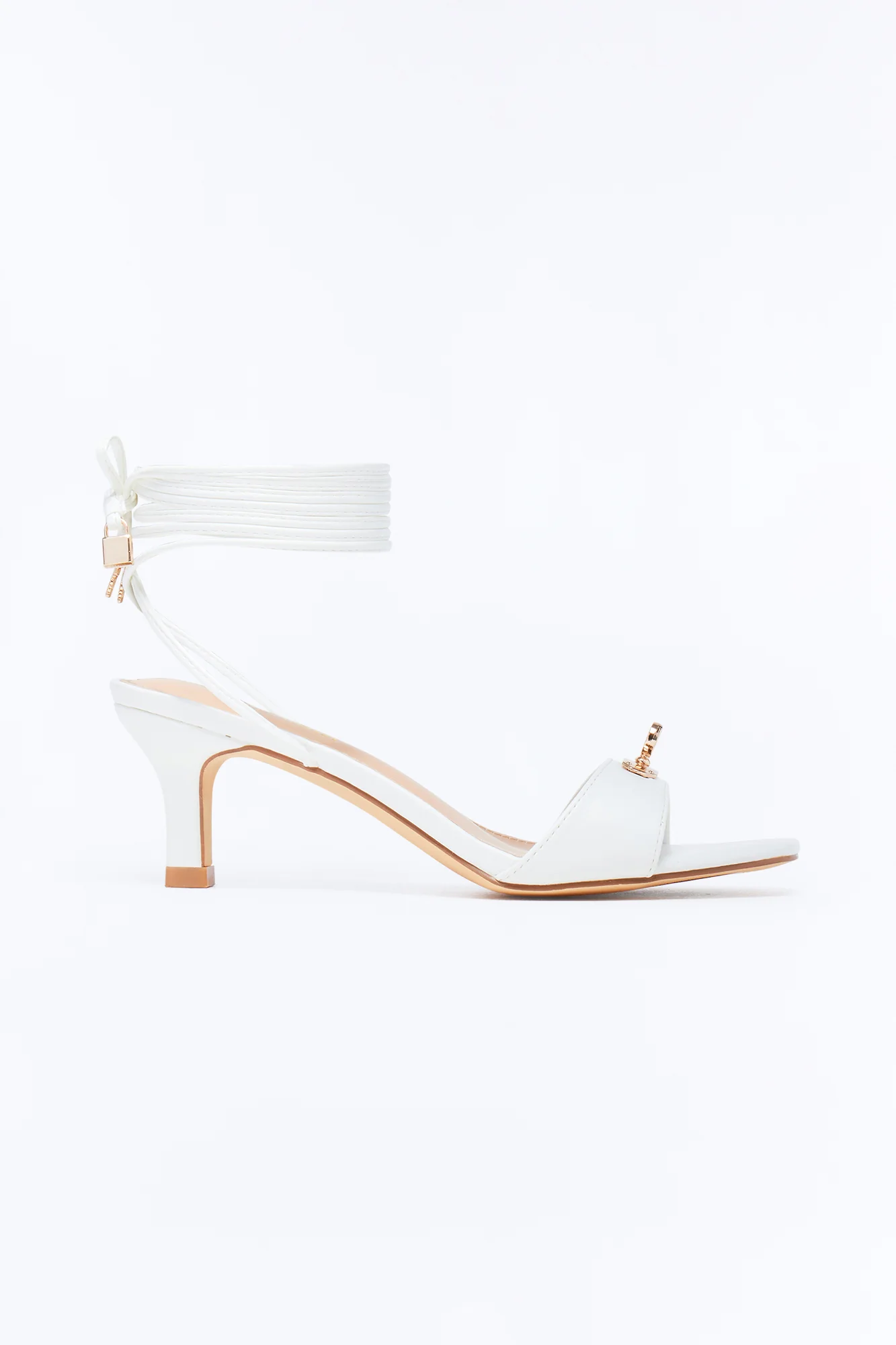 Soji Hardware Wrap Up Heels - White - Image 2