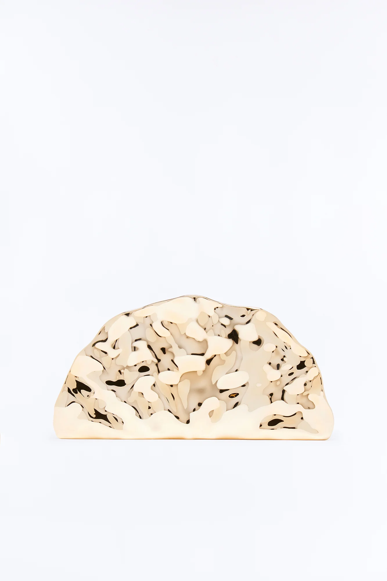Solar Flare Textured Metal Clutch - Gold - Image 3
