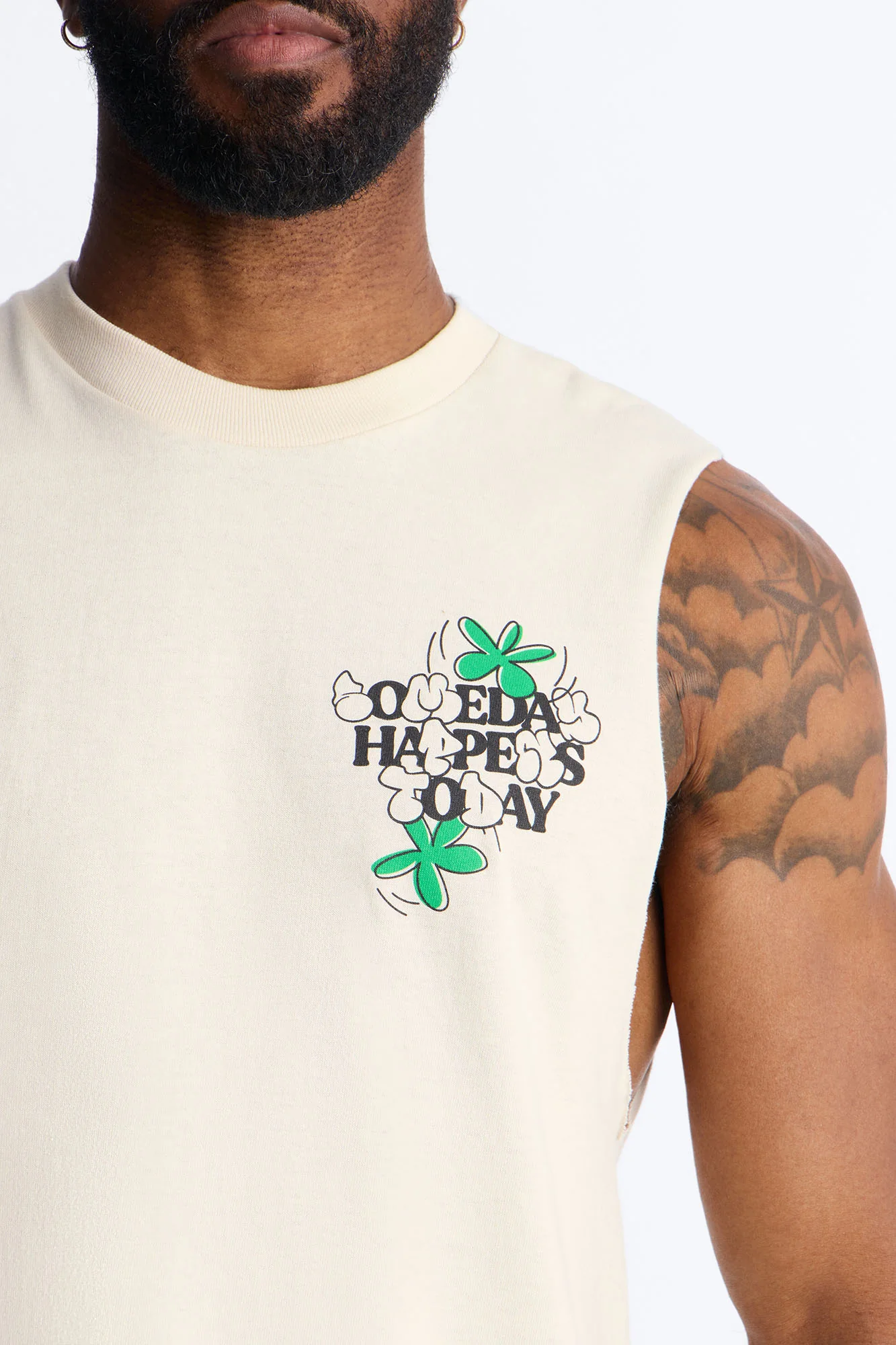 Someday Happens Today Muscle Tee - Cream - Image 3