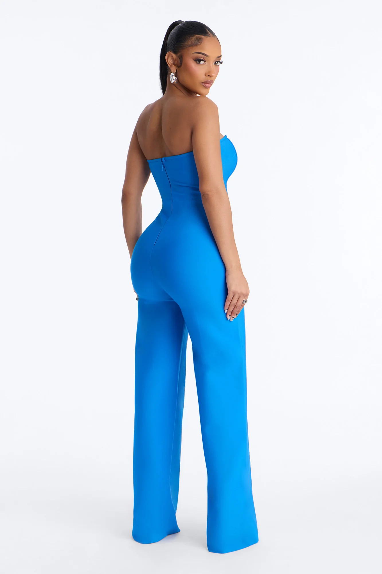 Someone To You Bandage Jumpsuit - Blue - Image 3