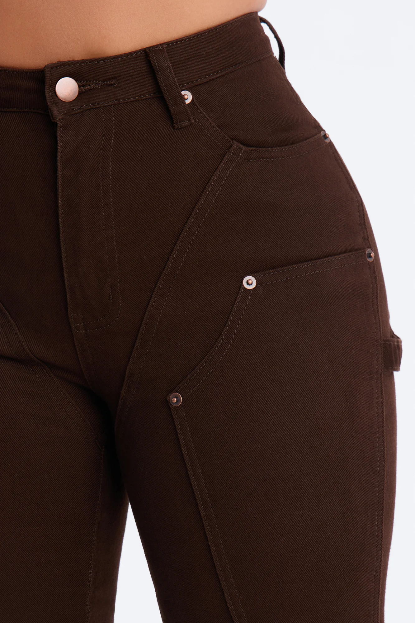 Sonia Utility Skinny Pant 29″ - Brown - Image 3