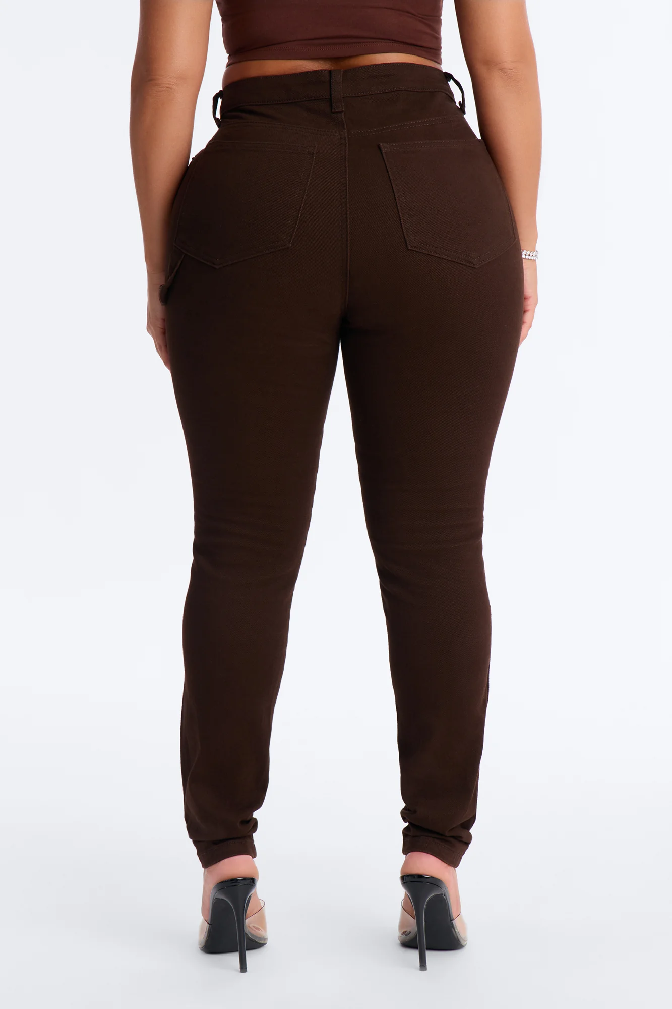 Sonia Utility Skinny Pant 29″ - Brown - Image 4
