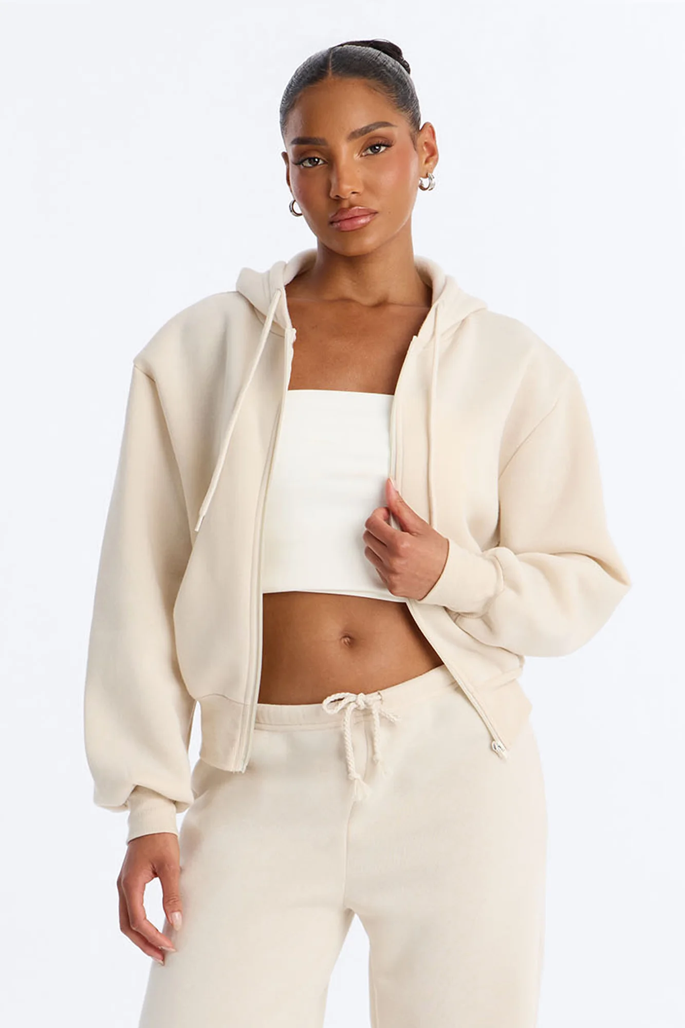 Soon To Be Mrs Fleece Pant Set - Cream - Image 3