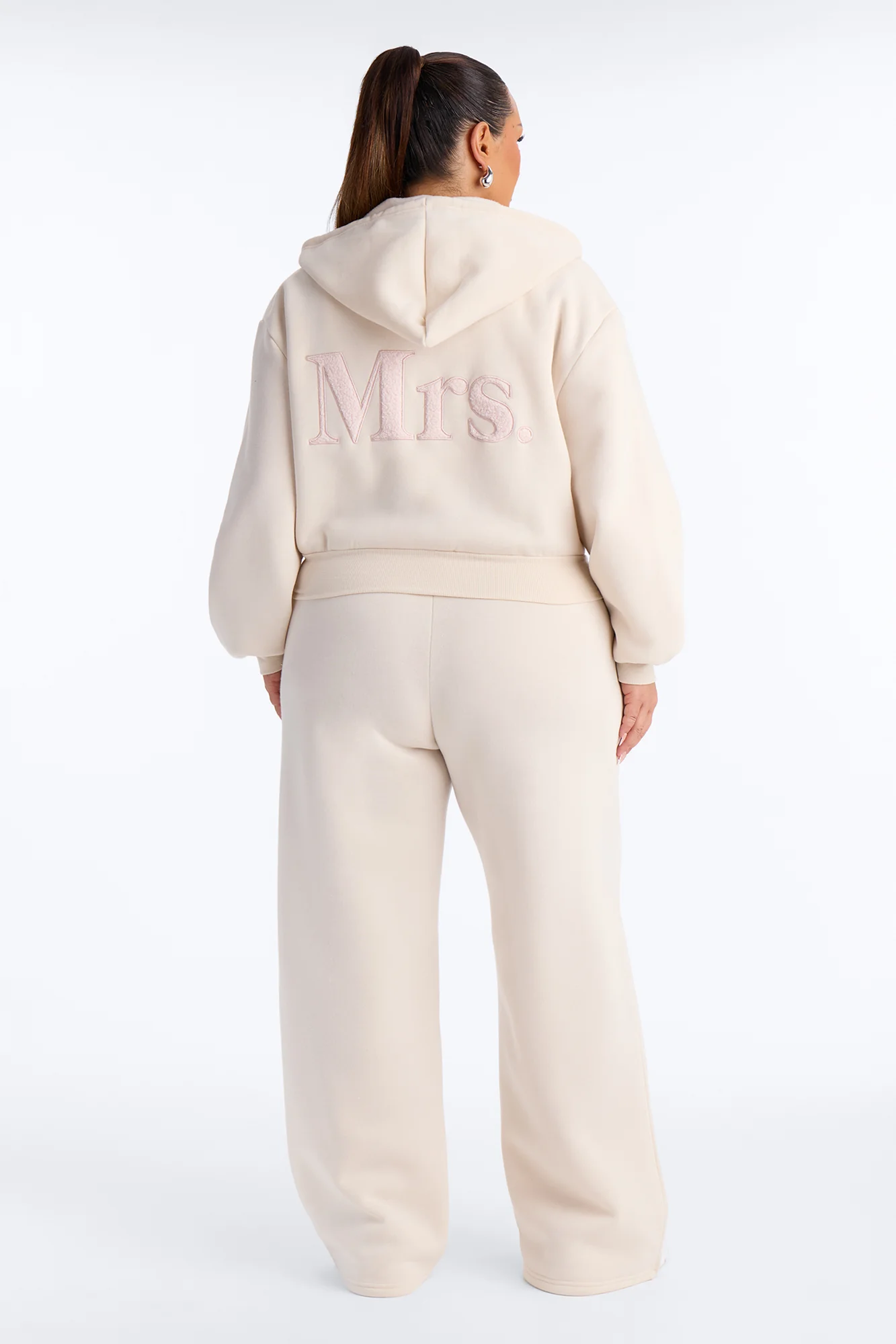 Soon To Be Mrs Fleece Pant Set - Cream - Image 5
