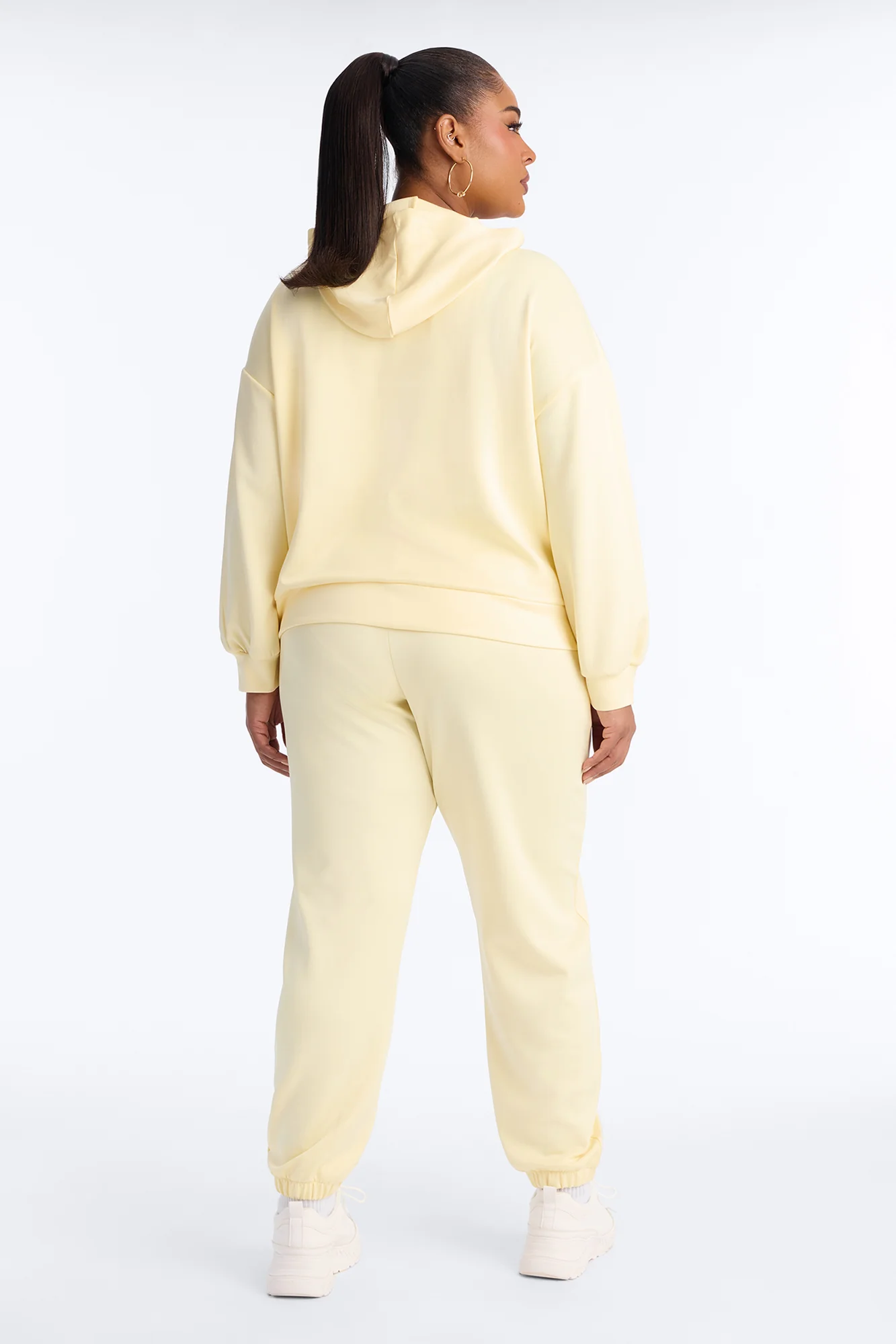 Sophia Scuba Zip Up Jogger Set - Yellow - Image 7