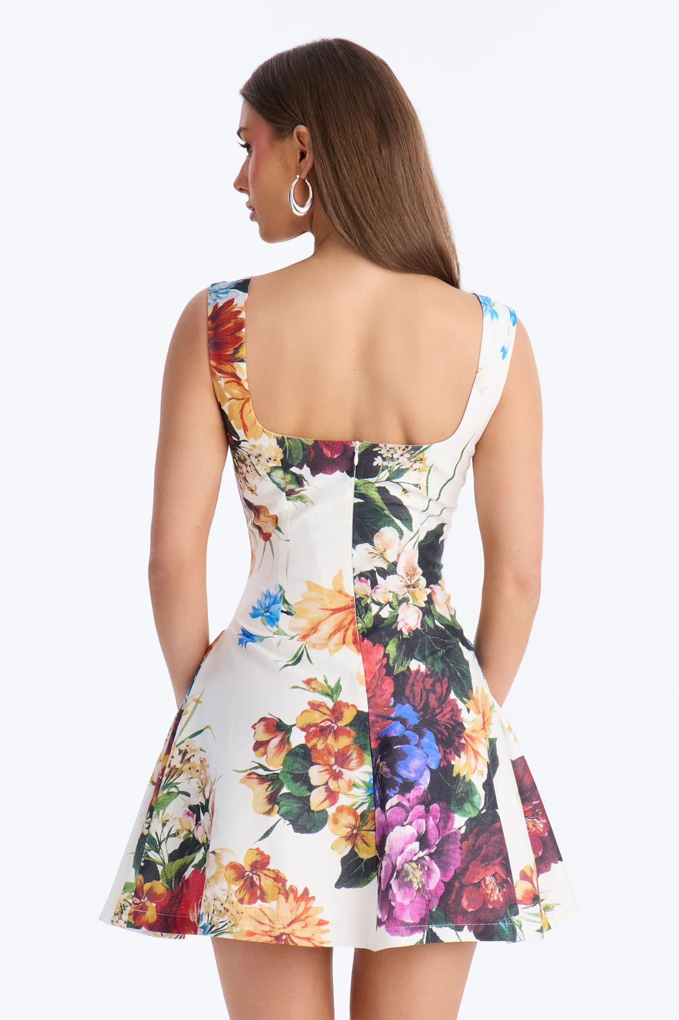 Sophie Floral Sleeveless Mini Dress - Multi Color - Image 4