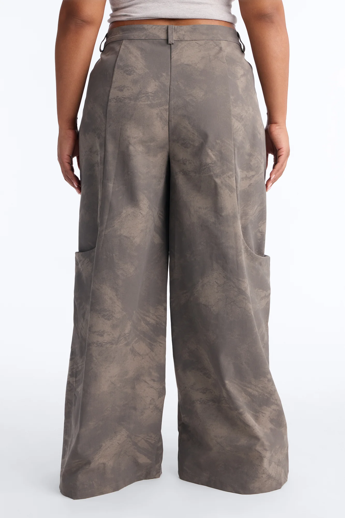 Soraya Wide Leg Pleated Pant - Grey - Image 8