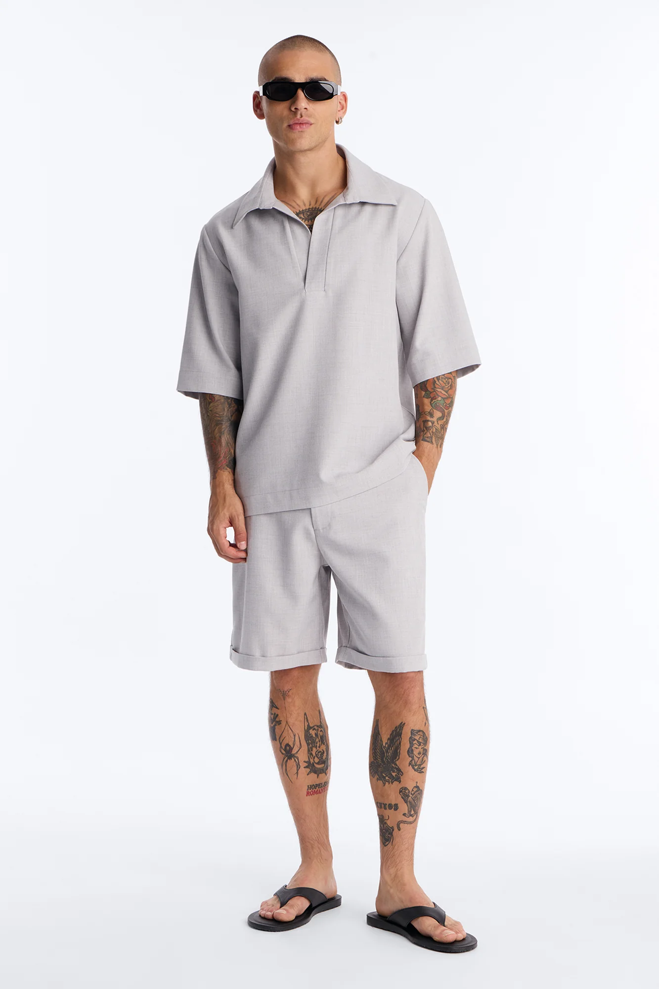 Sorrento Relaxed Polo - Grey - Image 2
