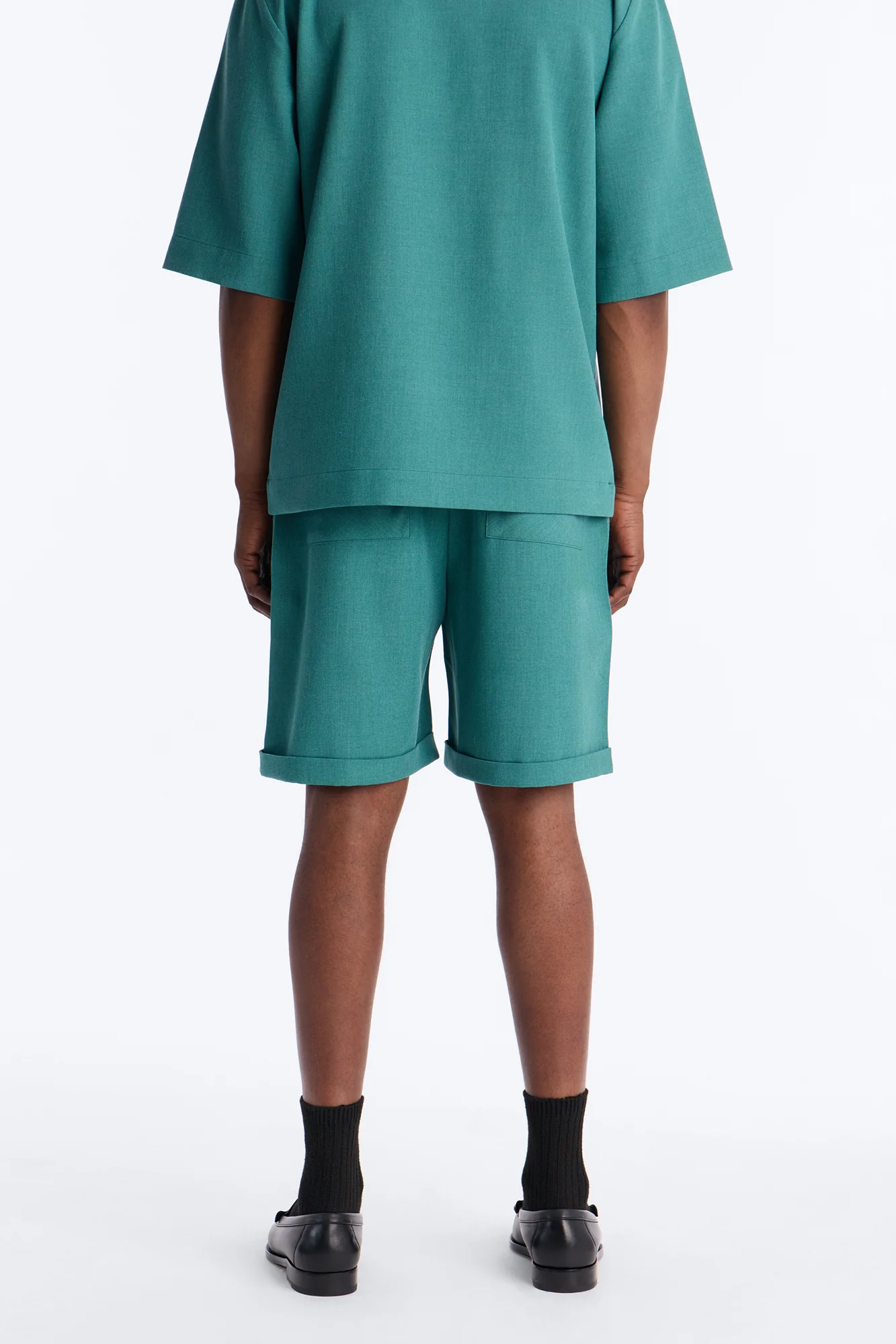 Sorrento Relaxed Trouser Short - Teal - Image 4