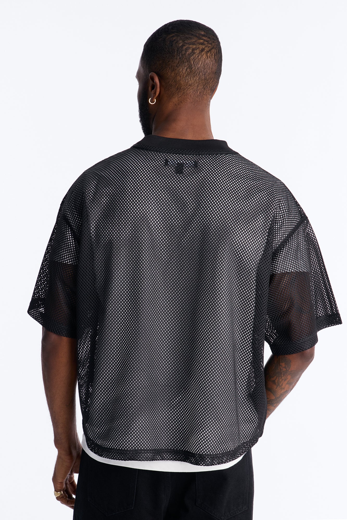 Soulmate Open Hole Mesh Top - Black - Image 4