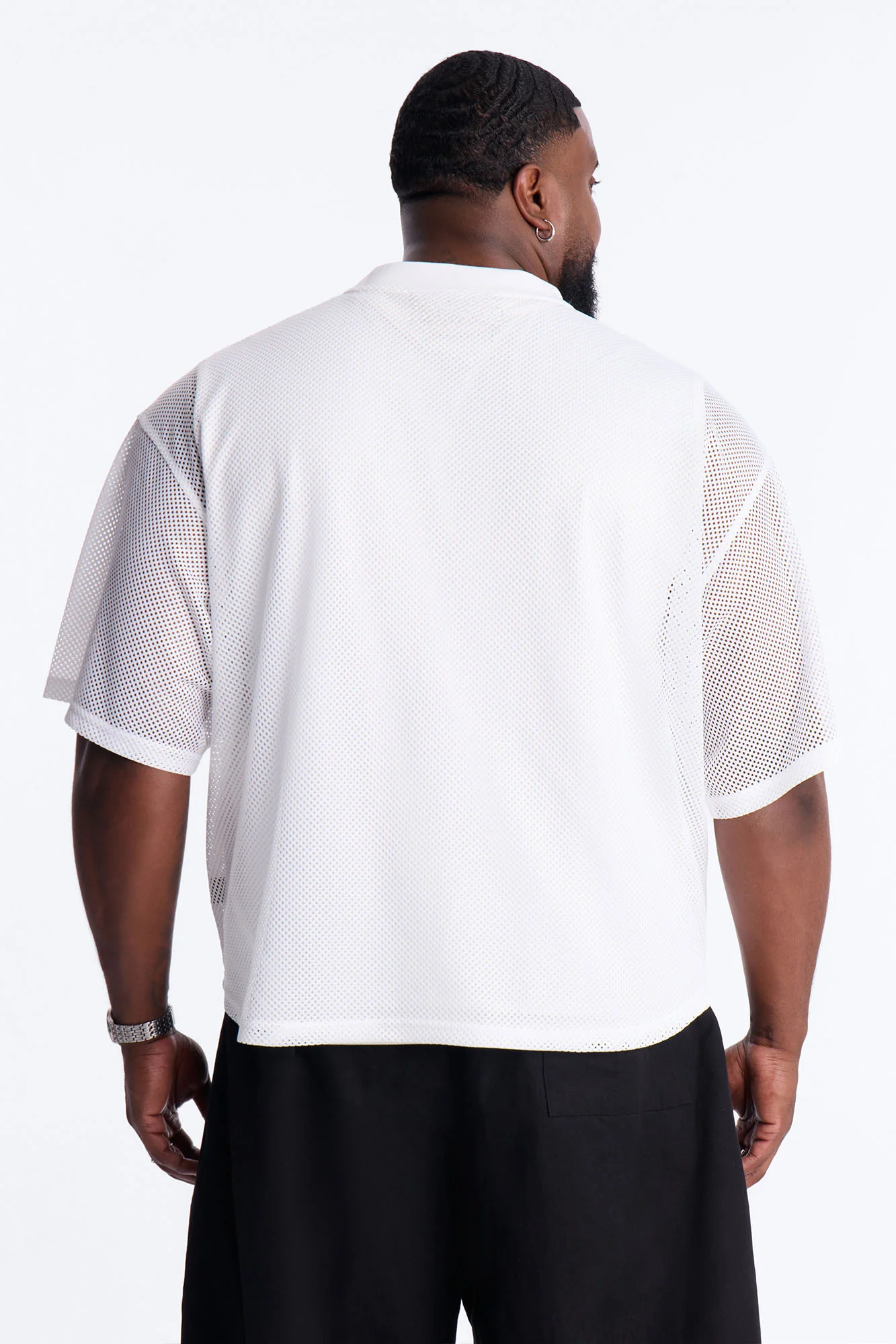 Soulmate Open Hole Mesh Top - White - Image 7