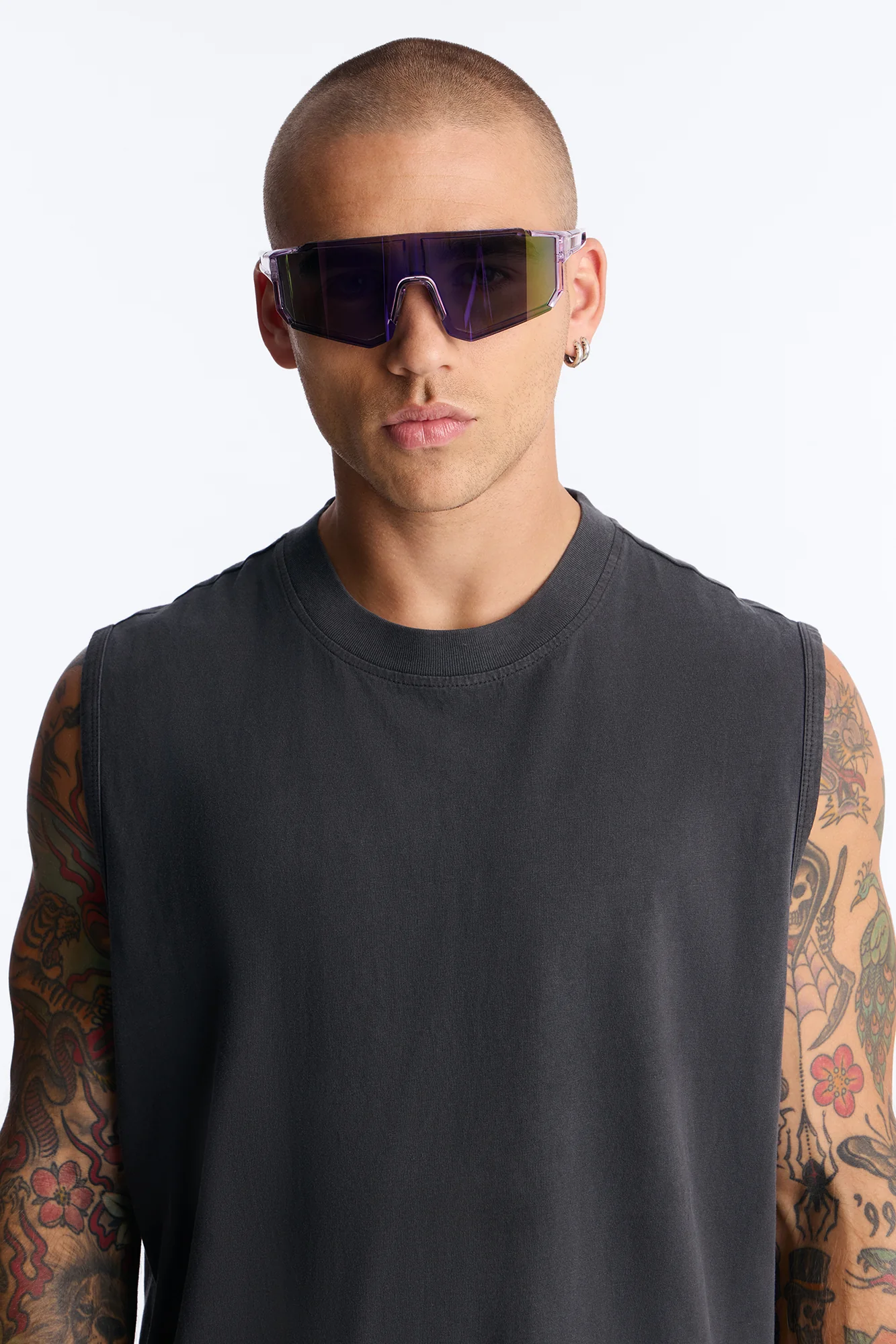 Soundwaves Spectrum Sport Wrap Sunglasses - Purple - Image 2