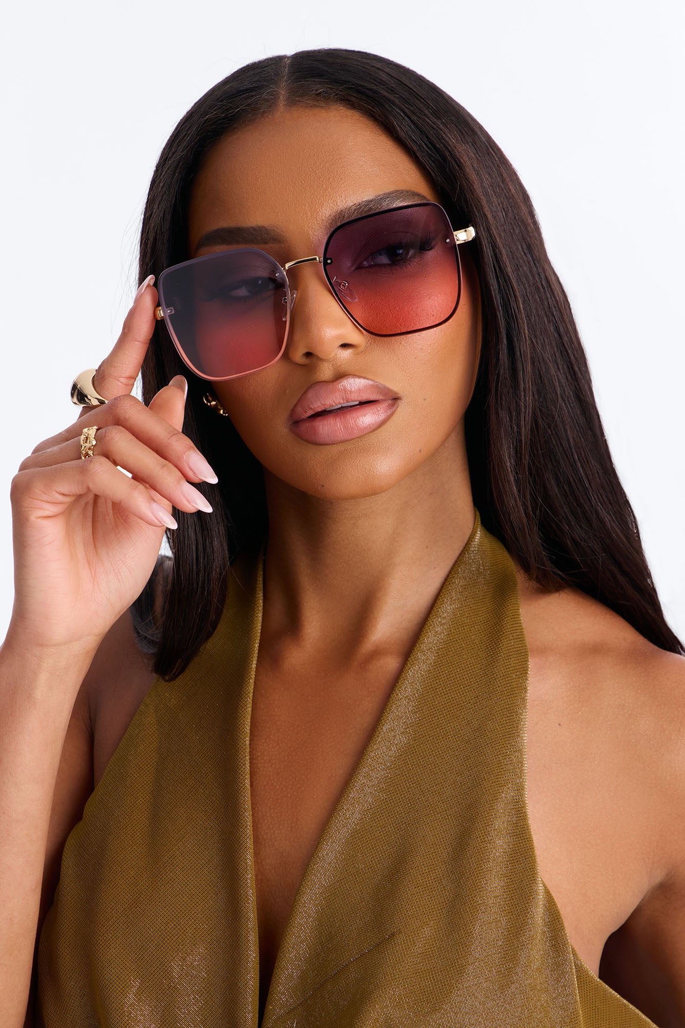 Sour Power Cat Eye Sunglasses - Pink/combo
