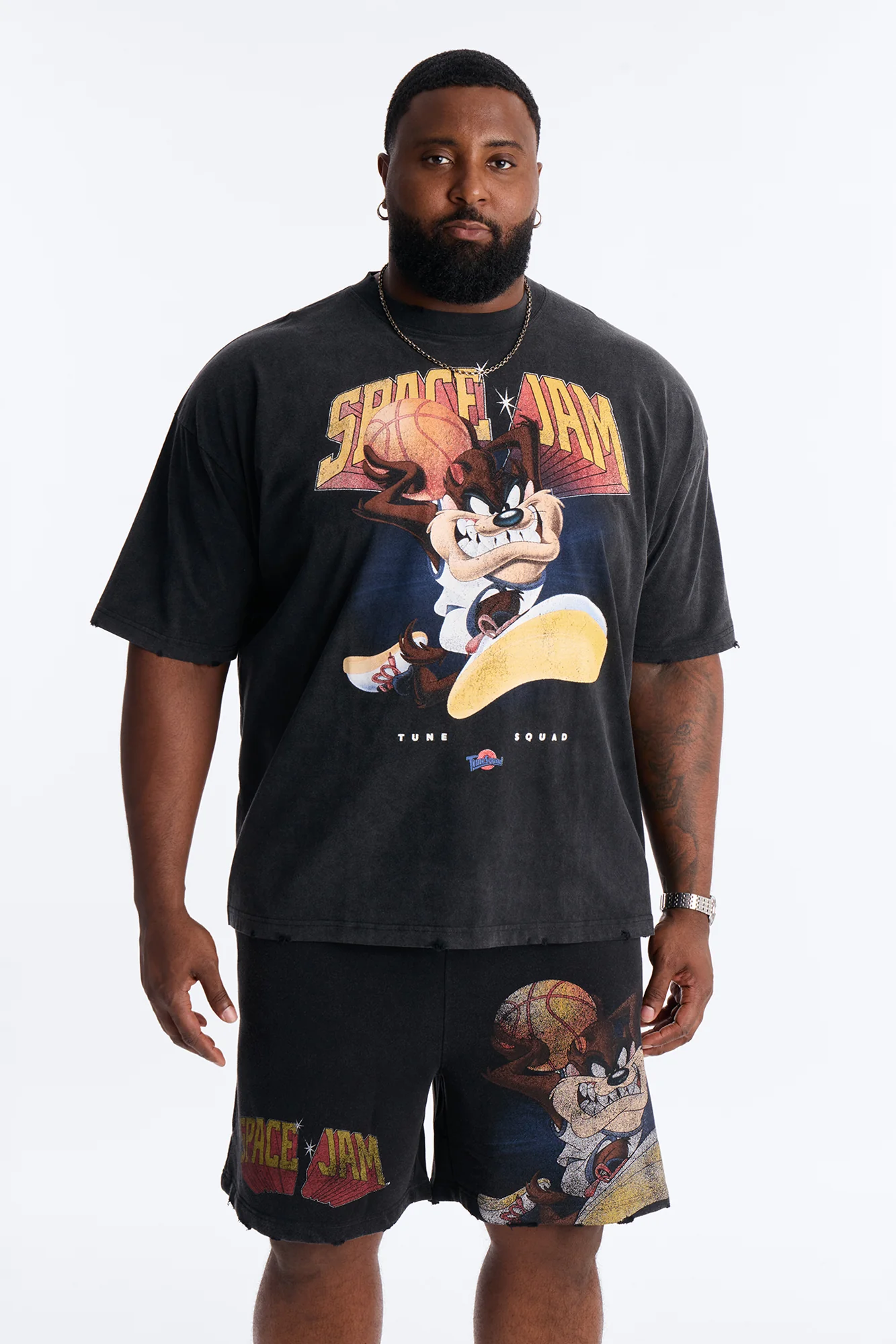 Space Jam Tune Squad Distressed Premium Short Sleeve Shirt - Black - Image 5