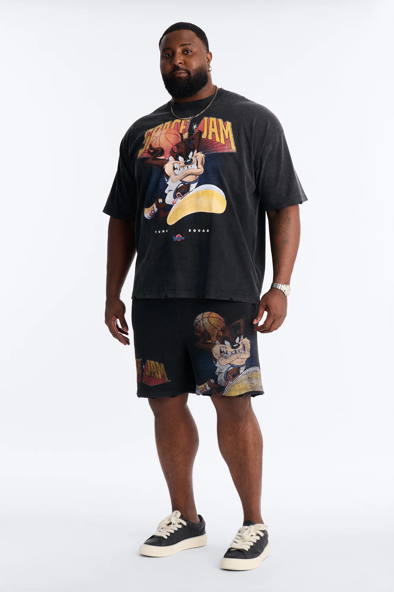 Space Jam Tune Squad Distressed Premium Short Sleeve Shirt - Black - Image 6