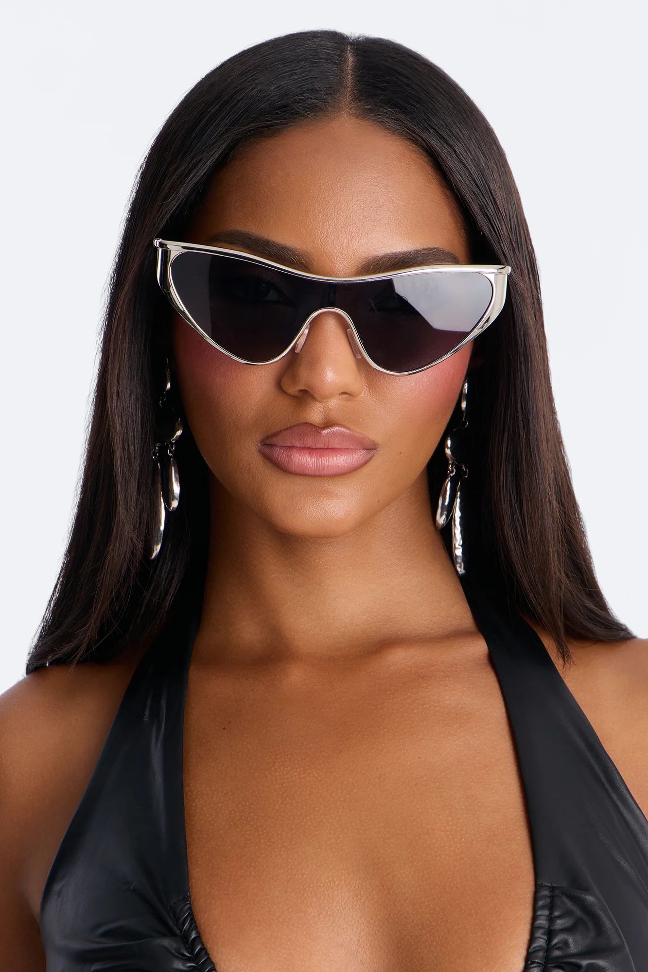 Speedy Cat Eye Sunglasses - Silver/Black