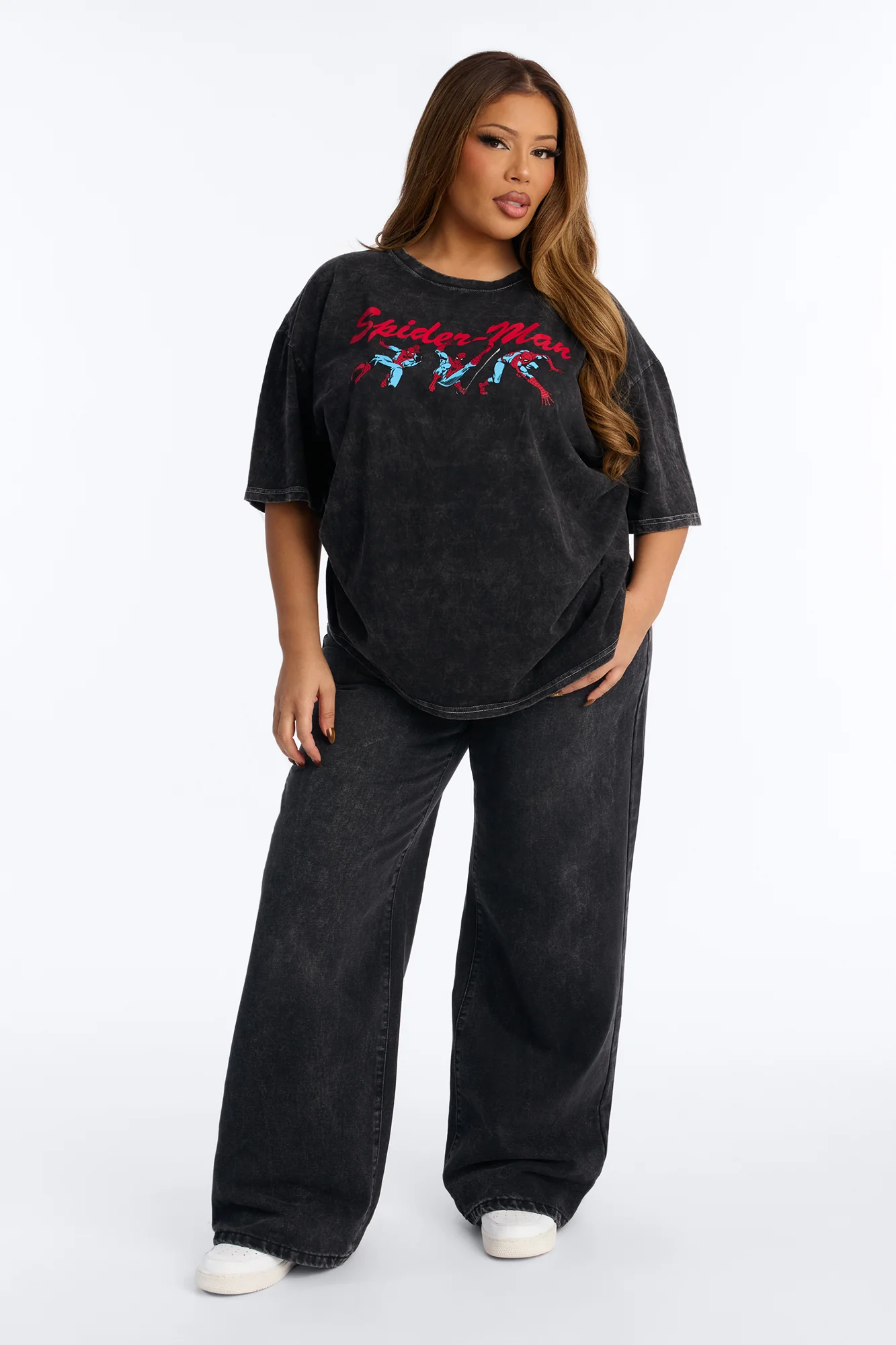 Spiderman Poses Washed Tee - Black Wash - Image 6