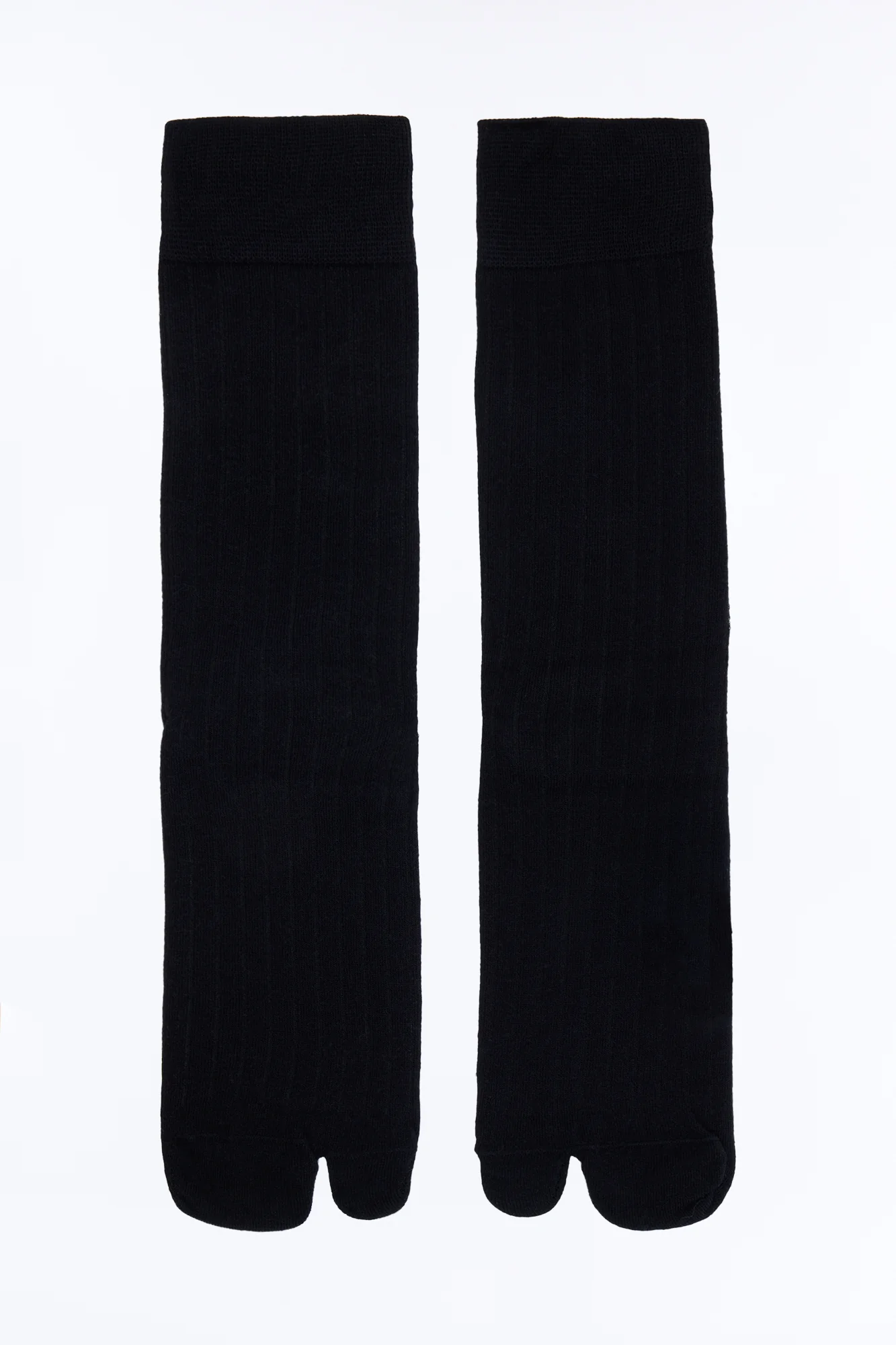 Split Toe Tabi Crew Socks - Black - Image 3