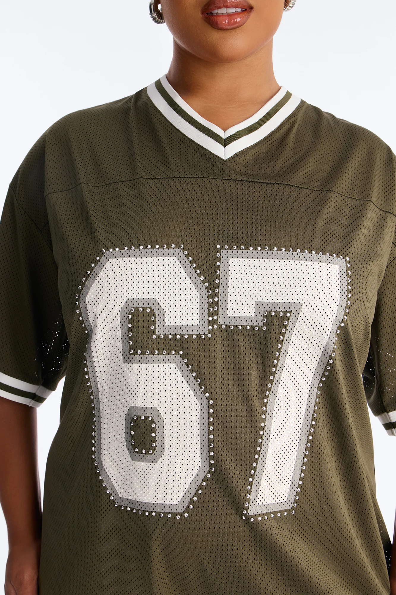Sport Mode Jersey Mesh Romper - Olive - Image 7
