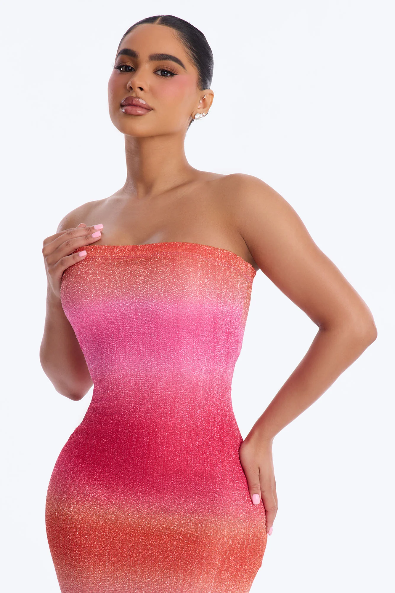Spring Caress Ombre Maxi Dress - Pink/combo - Image 2