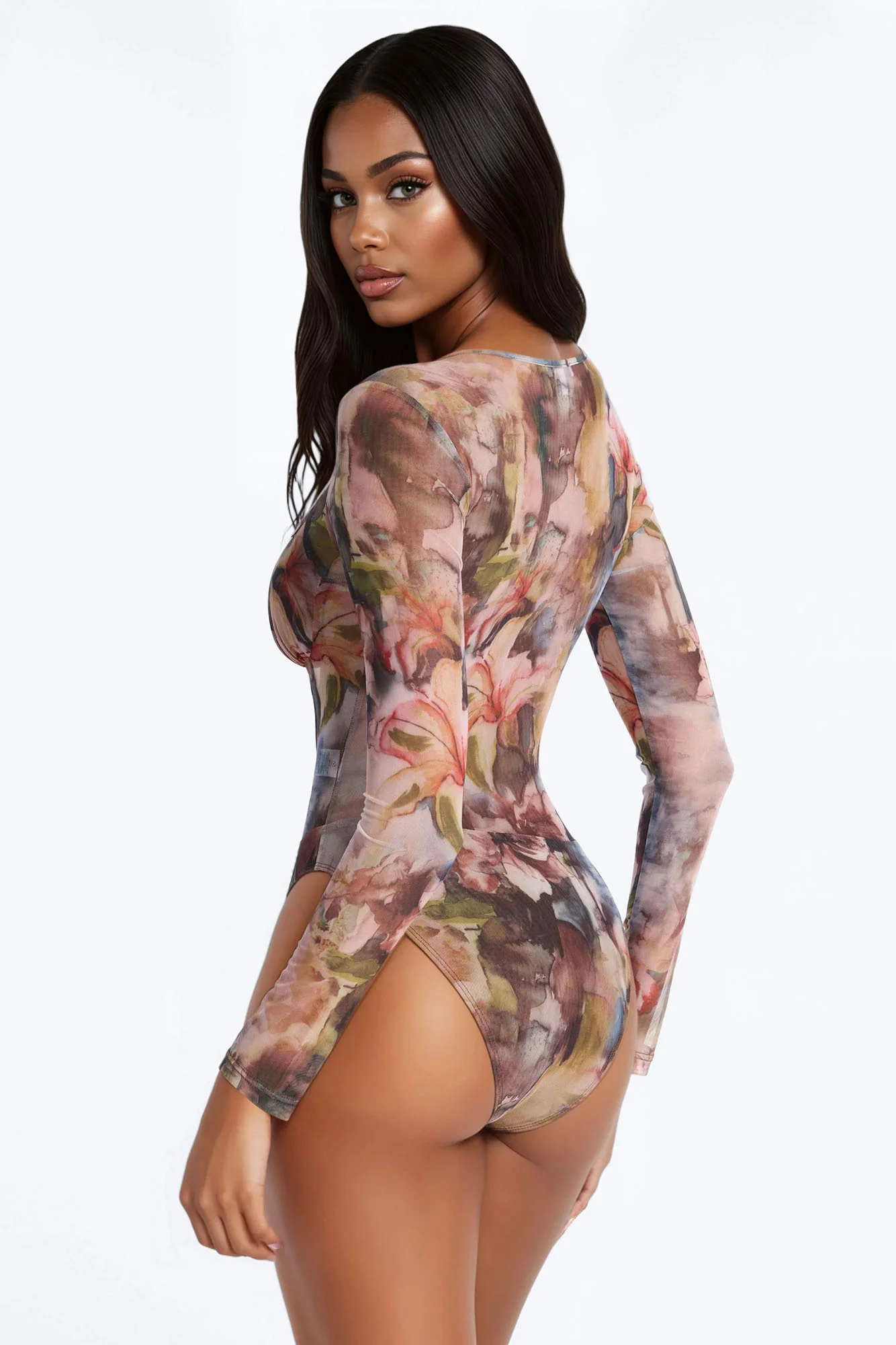 Spring Fantasy Mesh Bodysuit - Multi Color - Image 5
